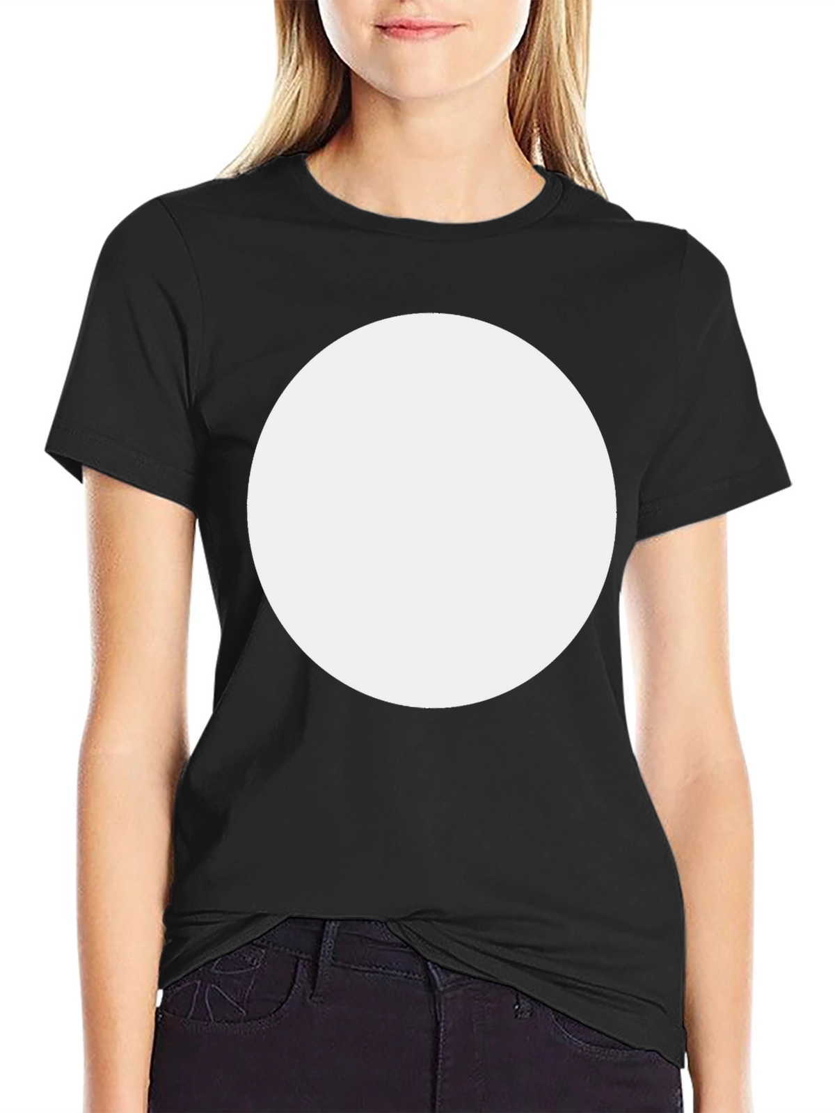 Mens Basic Black Crew Neck T-Shirt