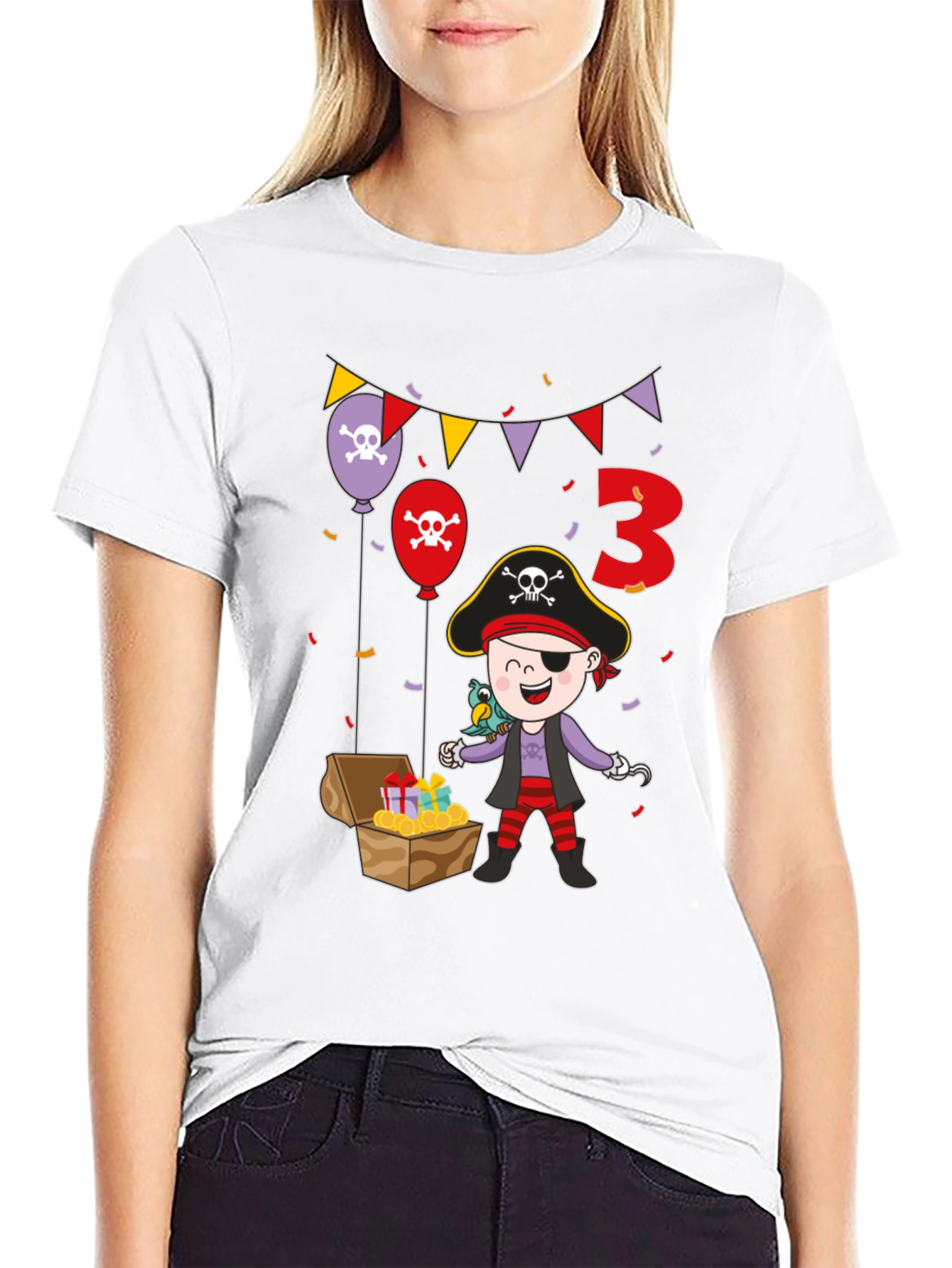 Pirate 3rd Birthday T-Shirt - Black