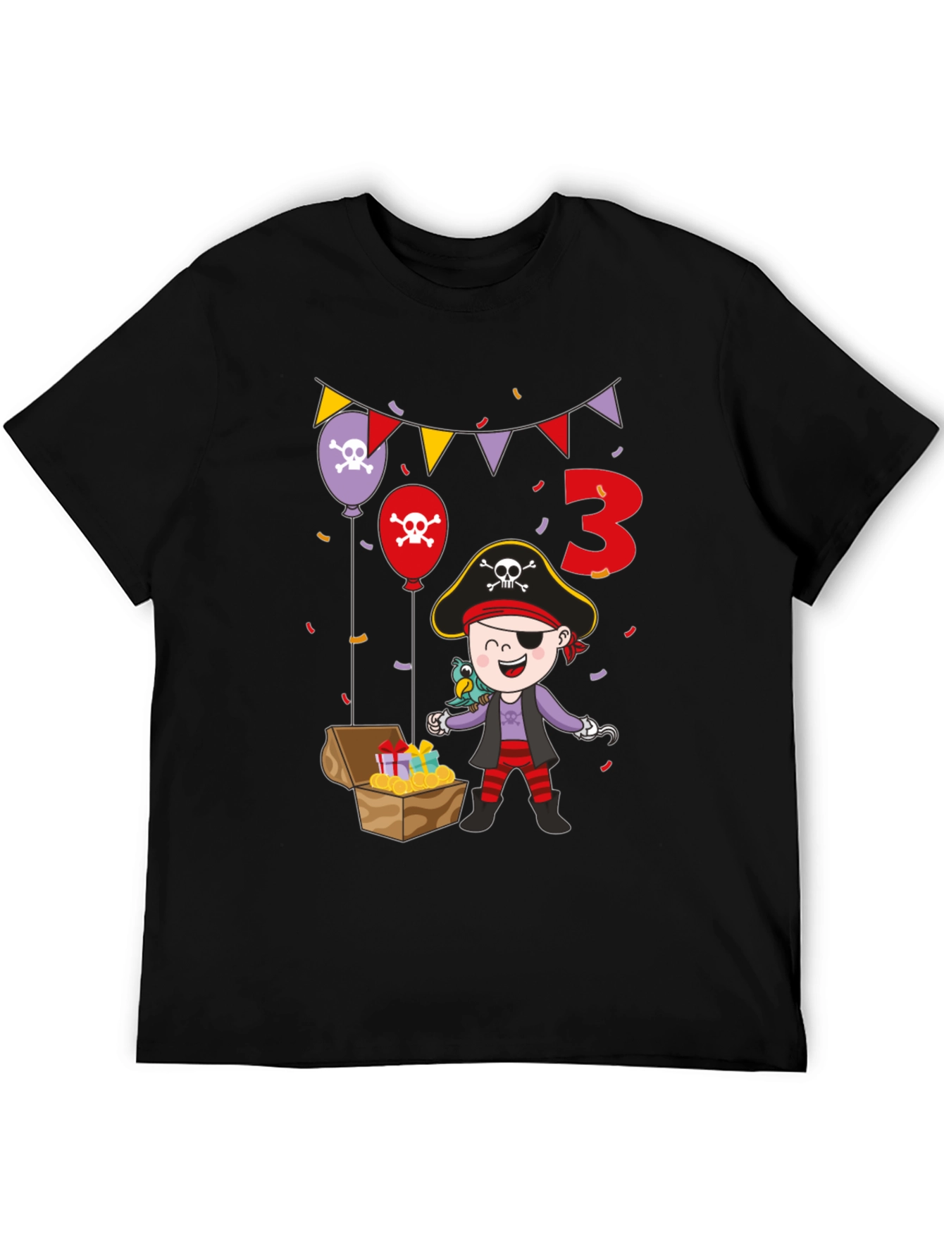 Pirate 3rd Birthday T-Shirt - Black