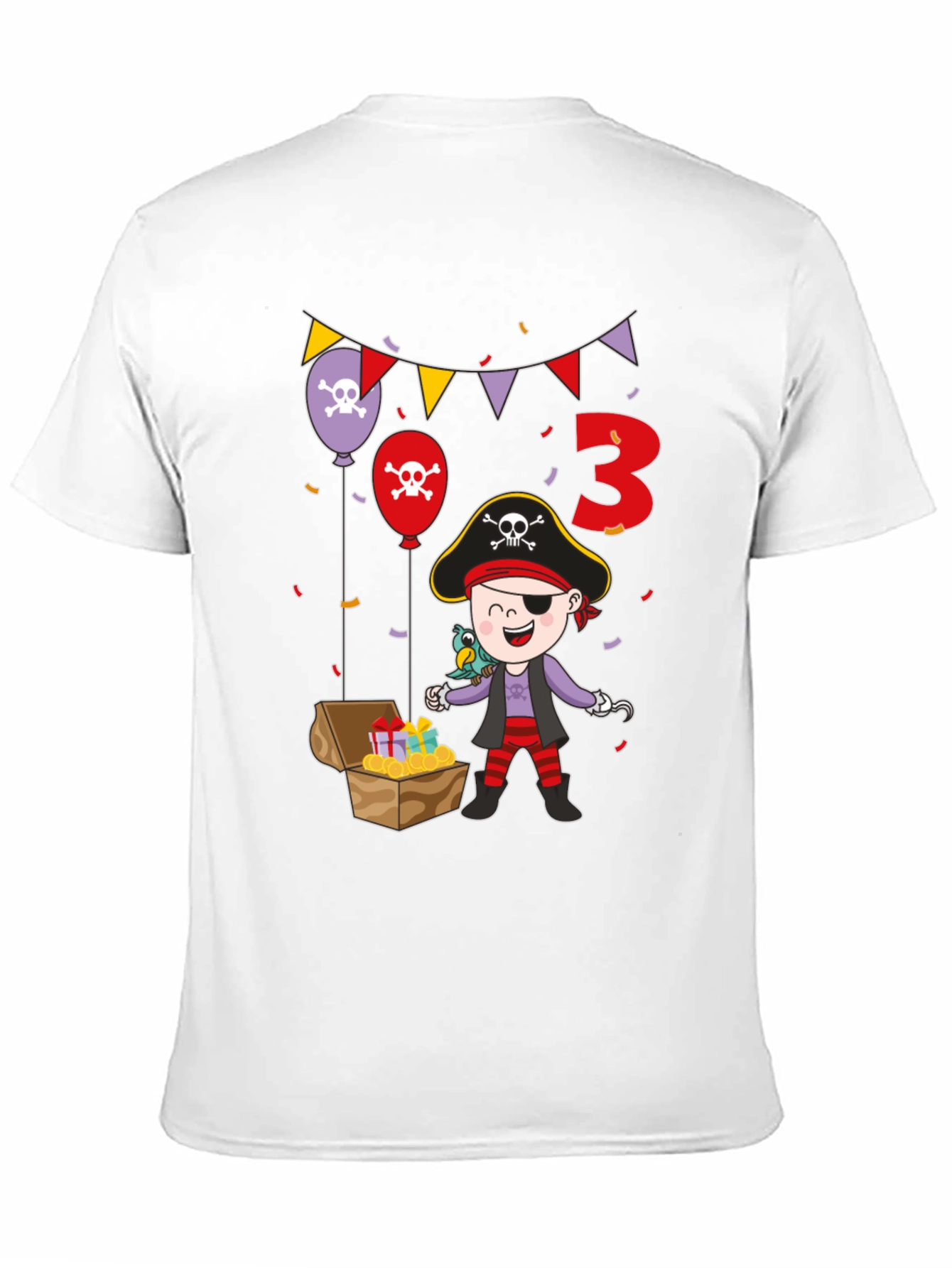 Pirate 3rd Birthday T-Shirt - Black