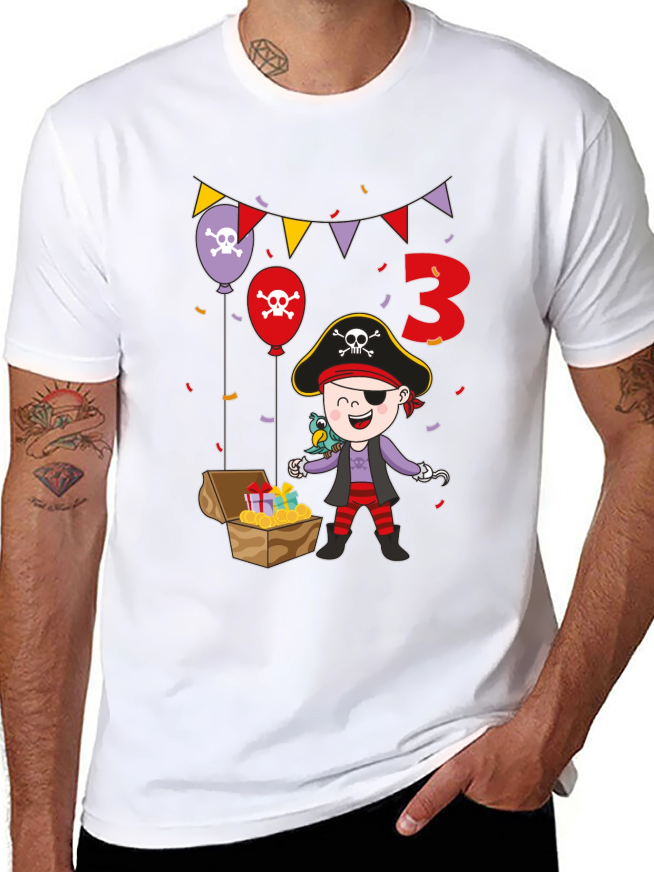 Pirate 3rd Birthday T-Shirt - Black