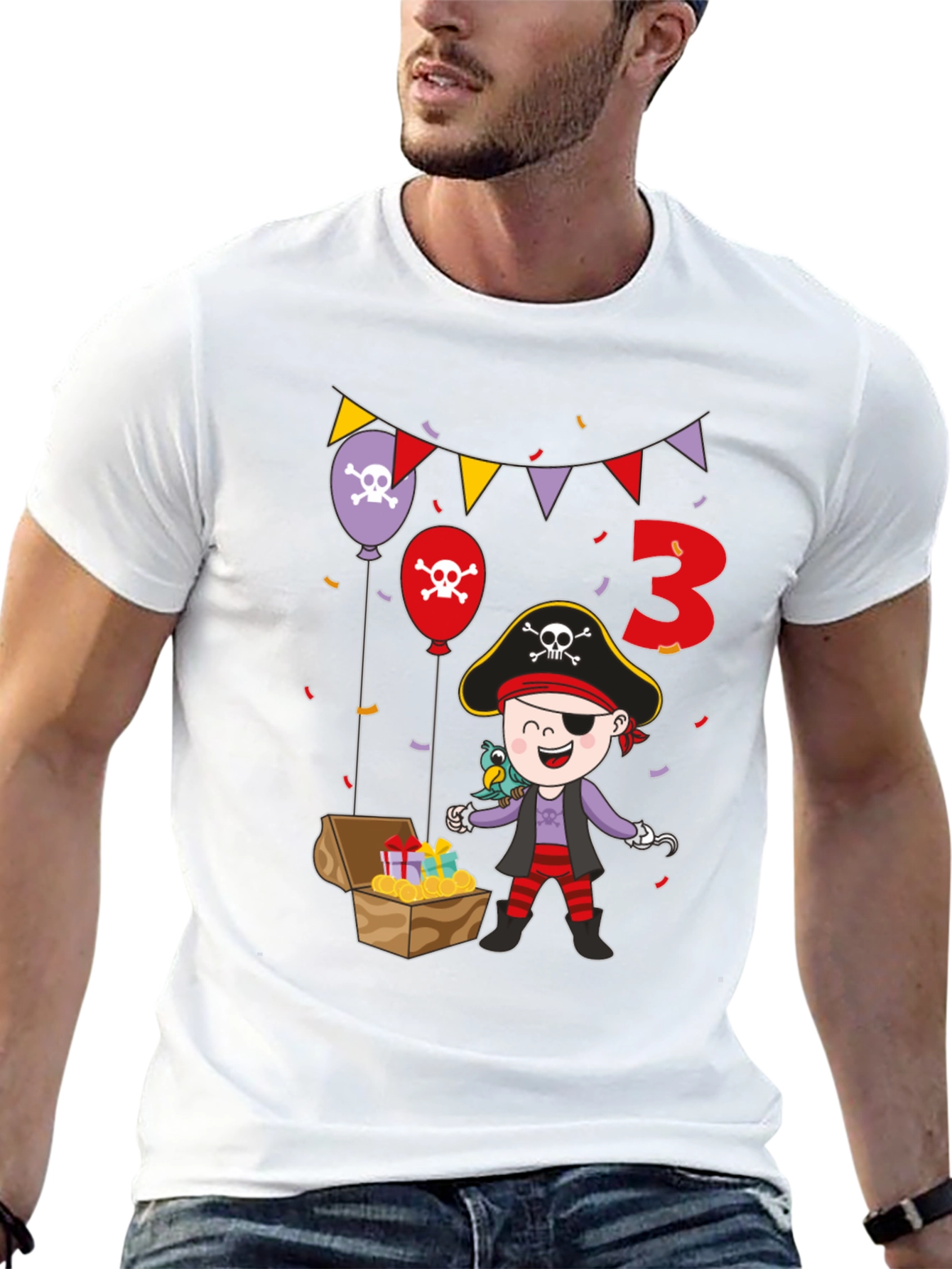 Pirate 3rd Birthday T-Shirt - Black