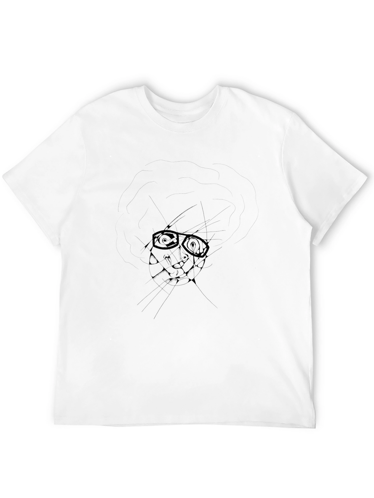 Nerdy Sketch Graphic Tee - Black Cotton Blend