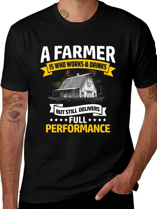 Farmer Works & Drinks T-Shirt