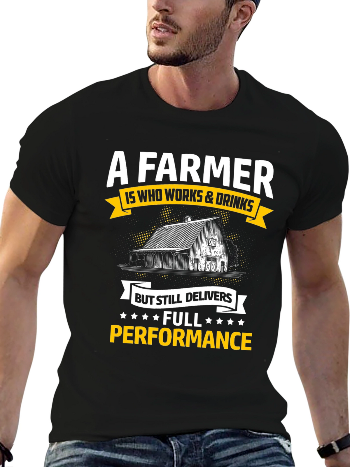 Farmer Works & Drinks T-Shirt