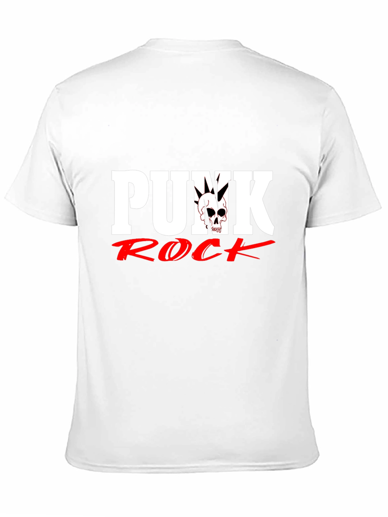 Punk Rock Skull Graphic Black T-Shirt
