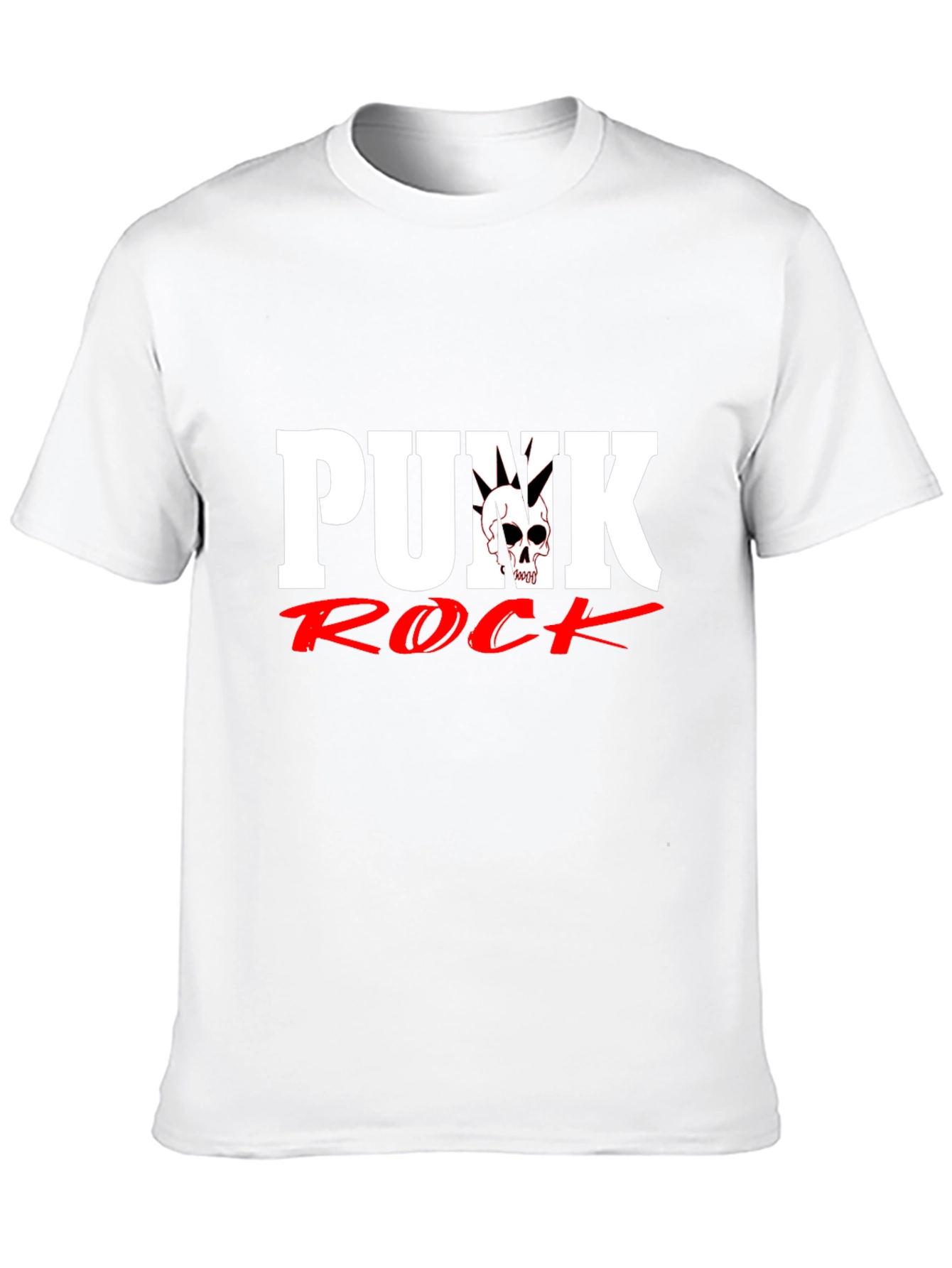 Punk Rock Skull Graphic Black T-Shirt