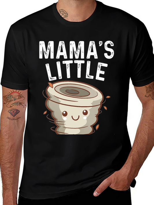 Mamas Little Tornado Black Graphic Tee