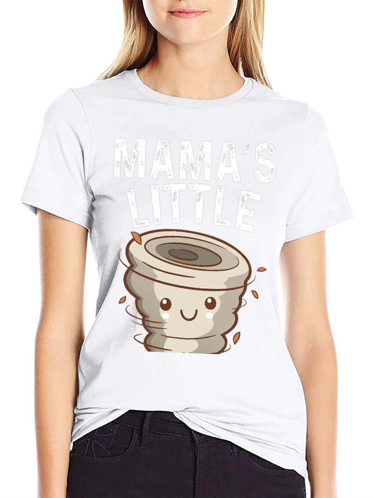 Mamas Little Tornado Black Graphic Tee
