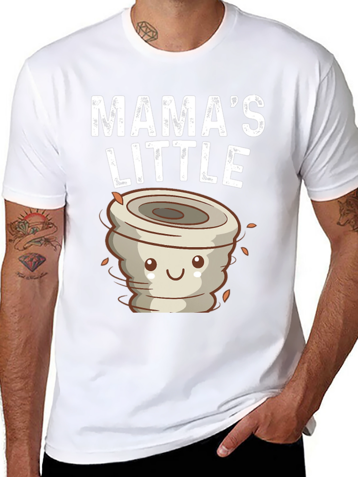 Mamas Little Tornado Black Graphic Tee