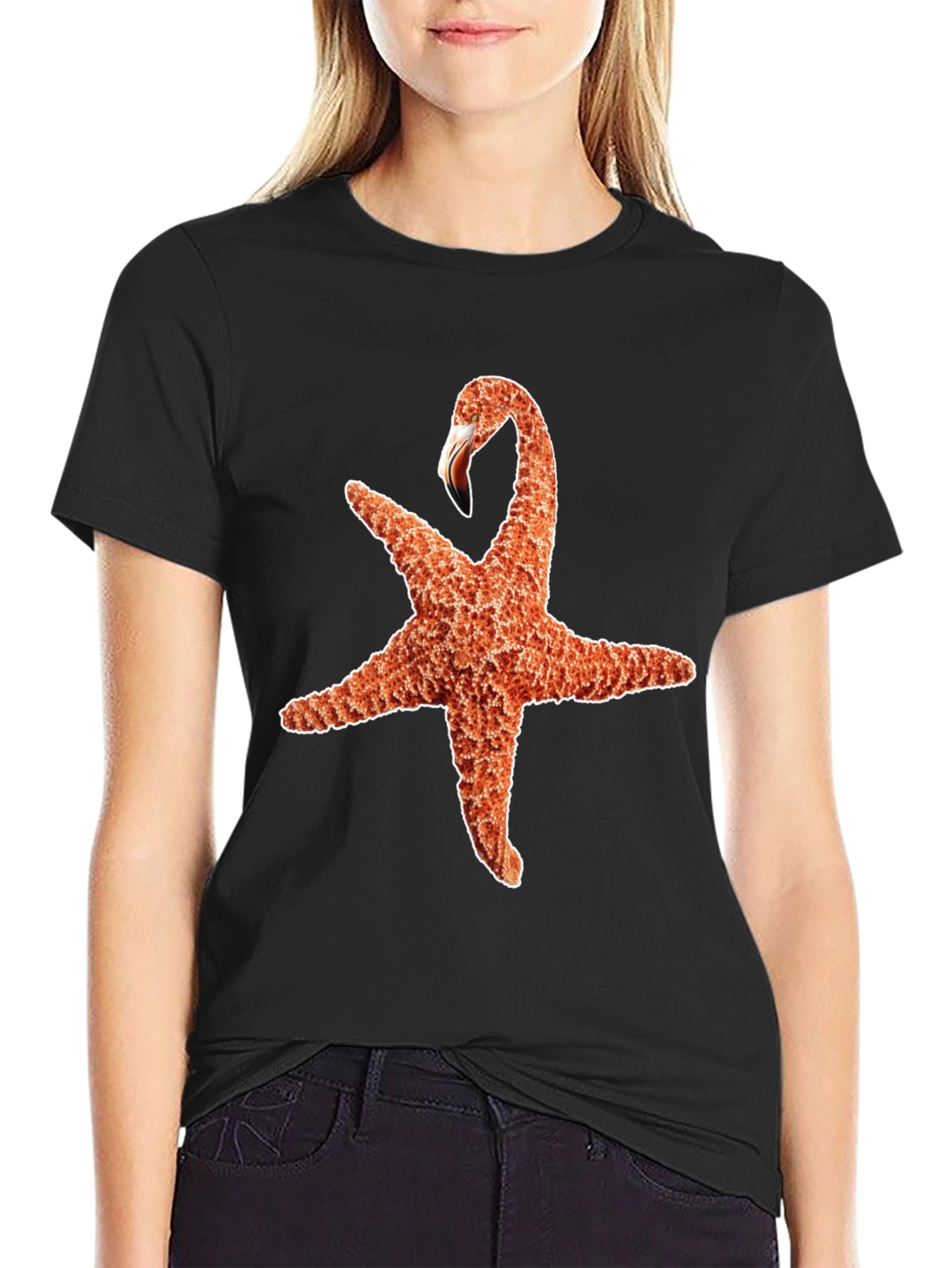 Starfish Flamingo Graphic Tee