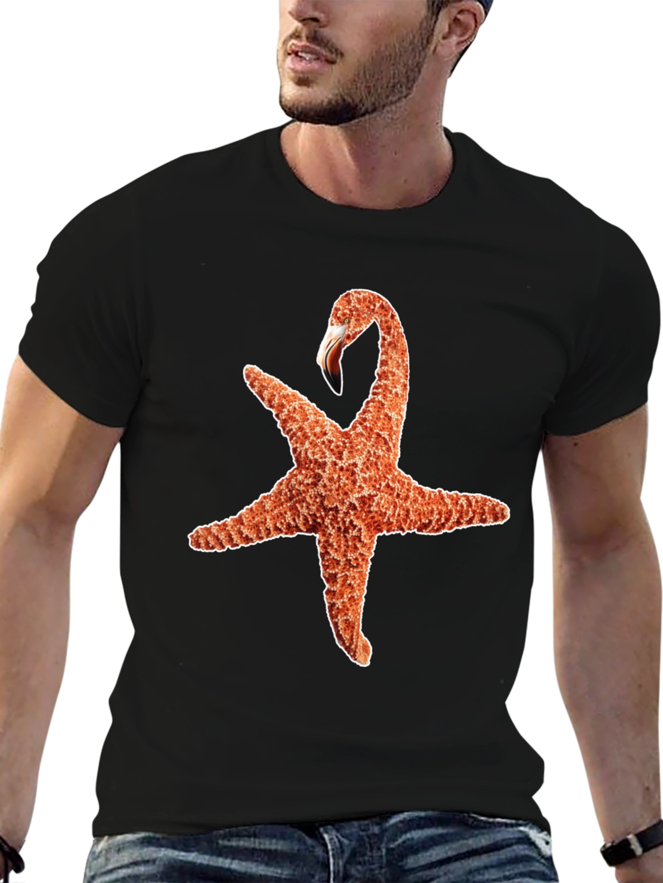 Starfish Flamingo Graphic Tee