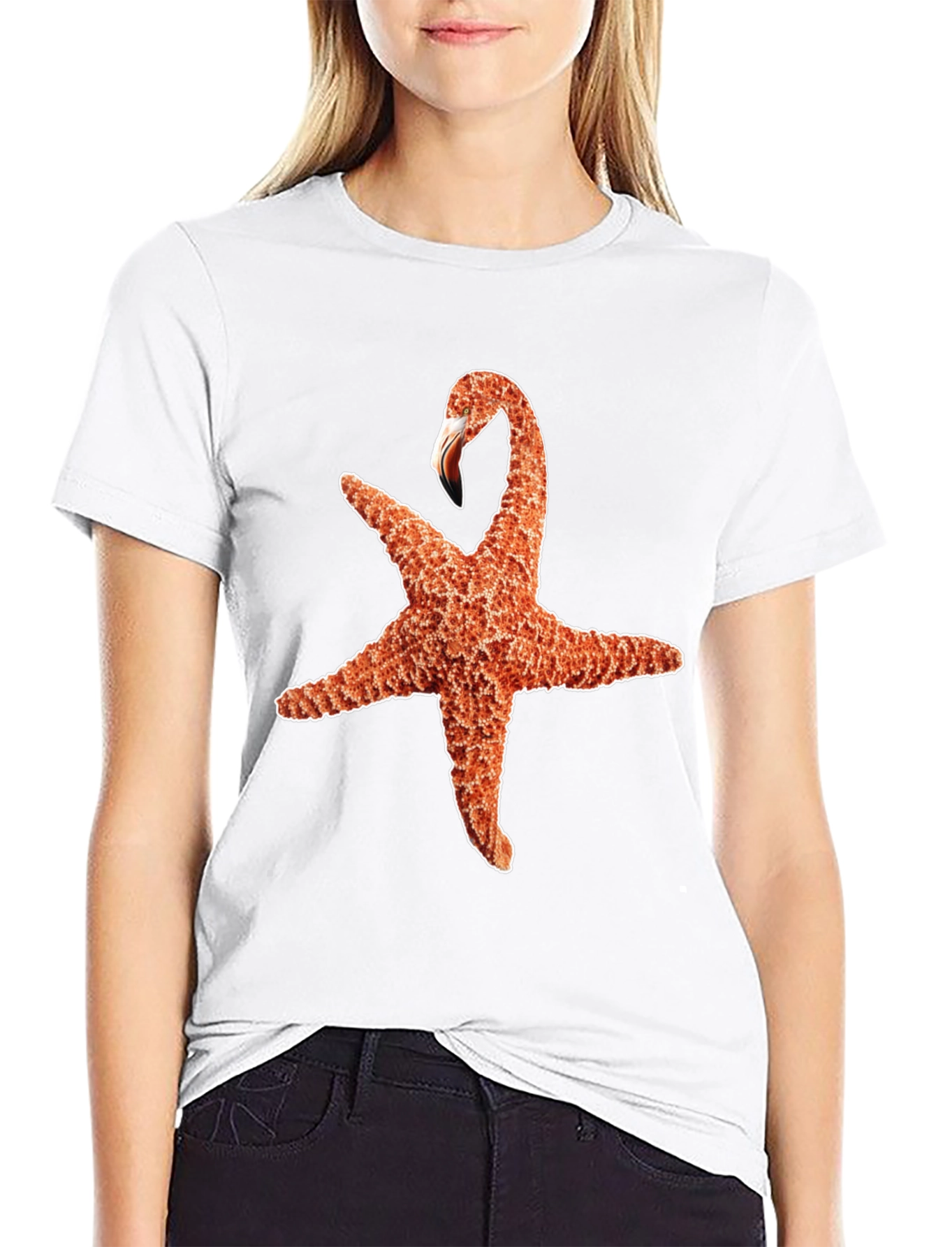 Starfish Flamingo Graphic Tee
