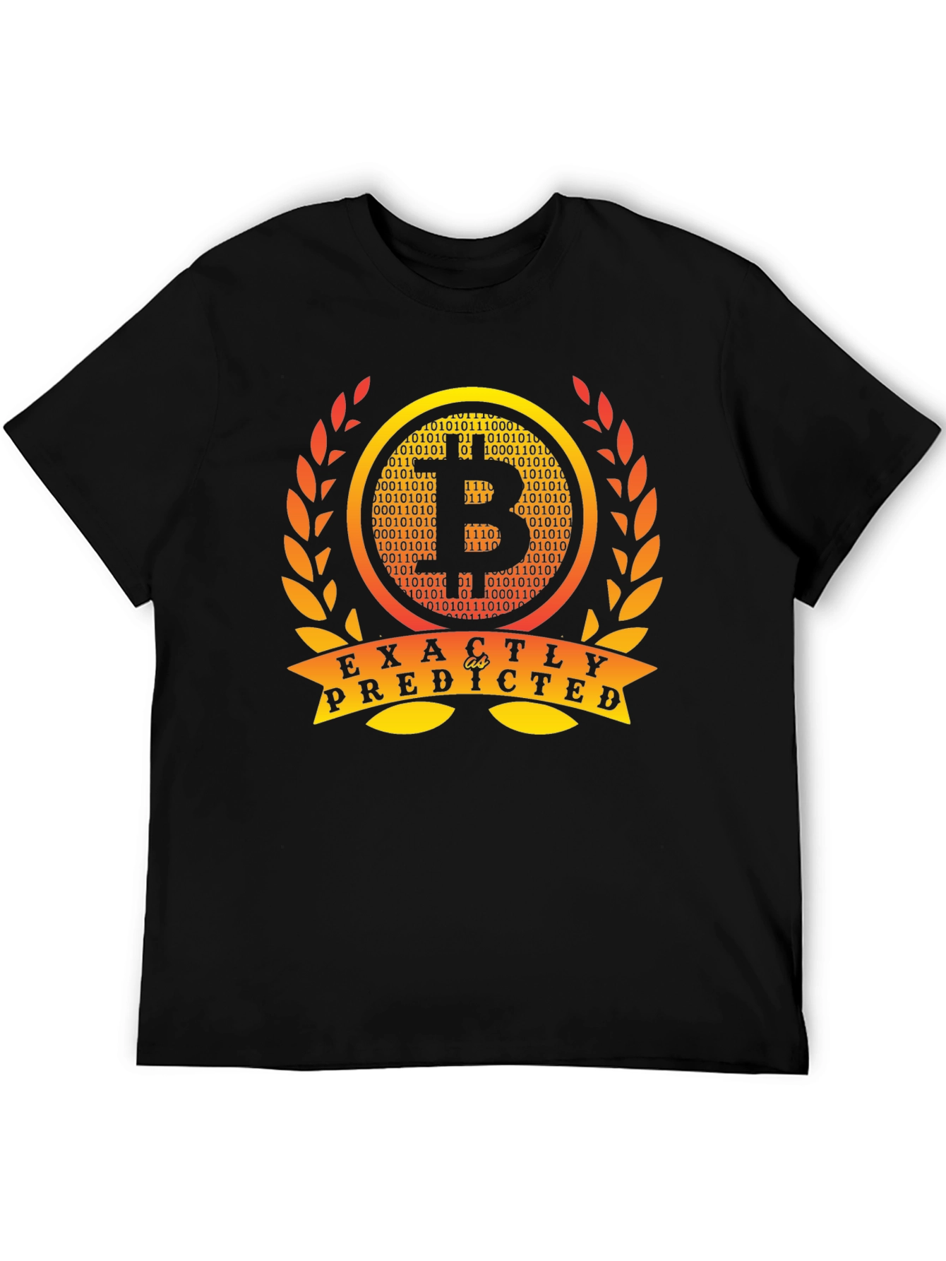 Bitcoin Exactly Predicted Black T-Shirt Crypto Tee