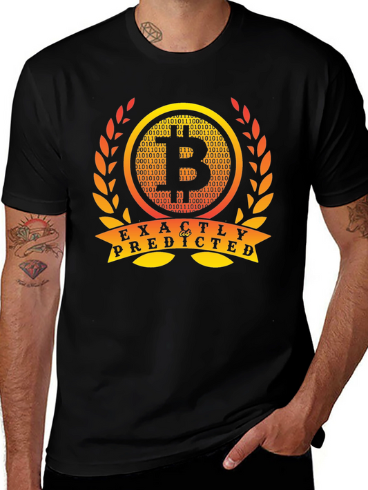 Bitcoin Exactly Predicted Black T-Shirt Crypto Tee