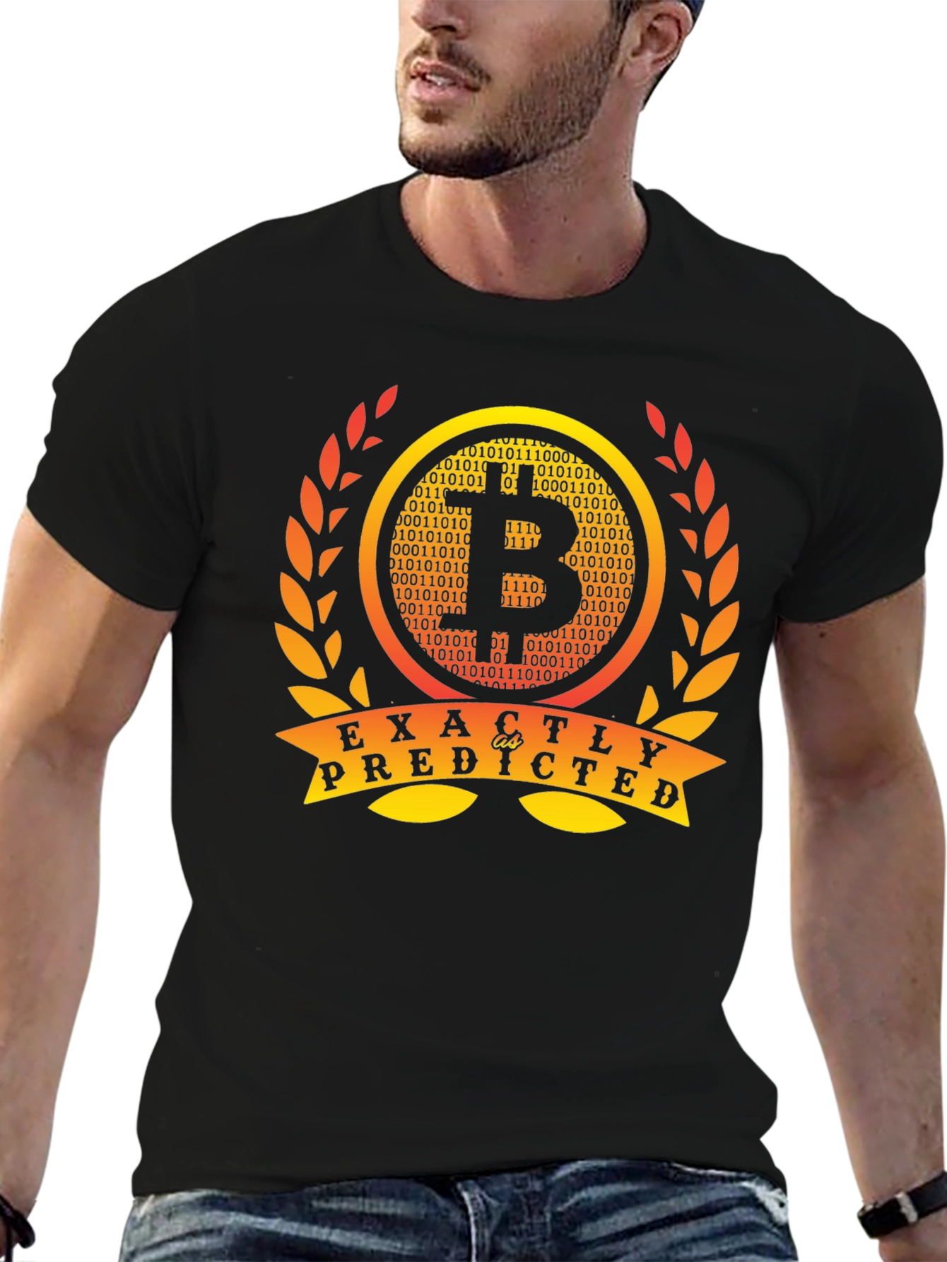 Bitcoin Exactly Predicted Black T-Shirt Crypto Tee