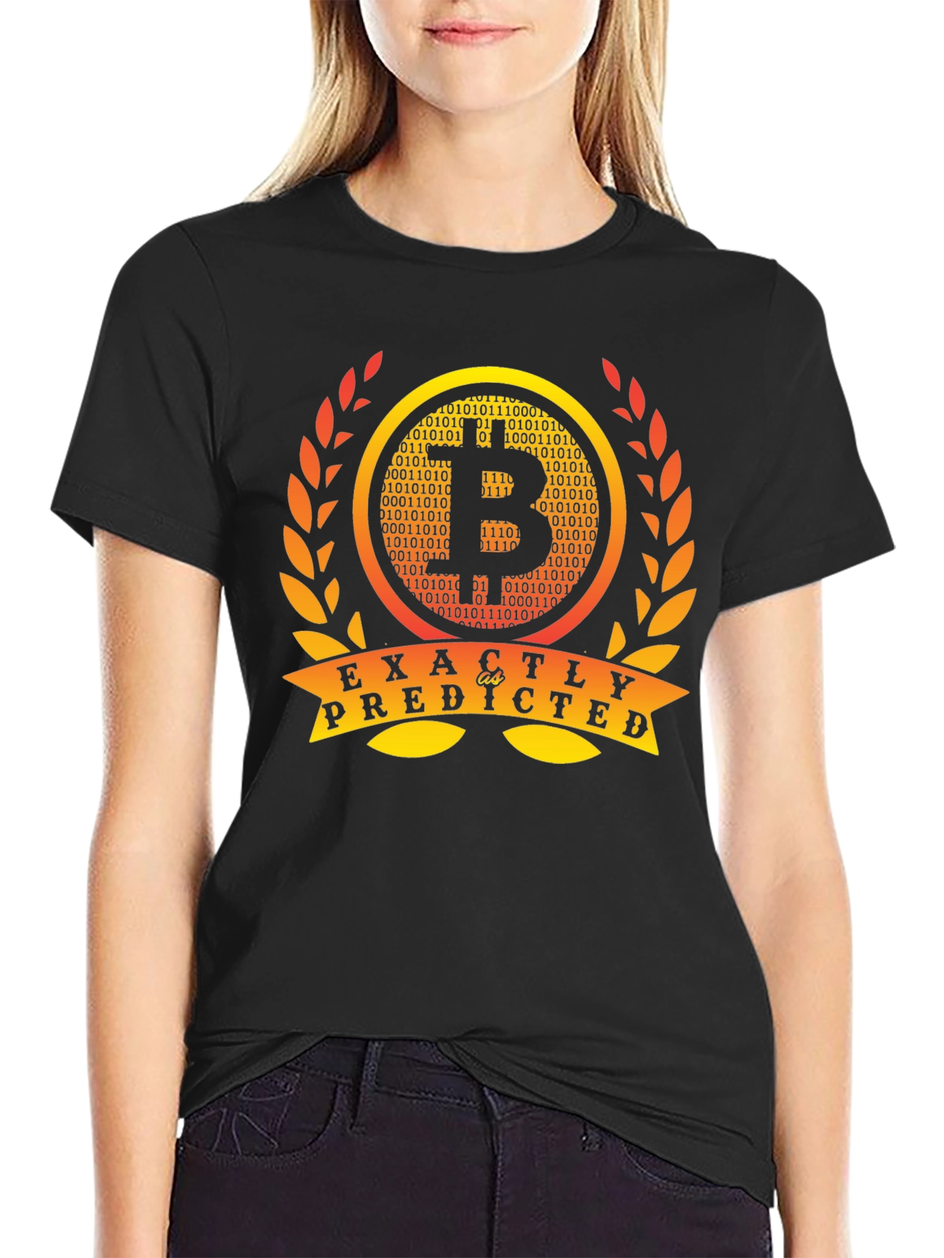 Bitcoin Exactly Predicted Black T-Shirt Crypto Tee
