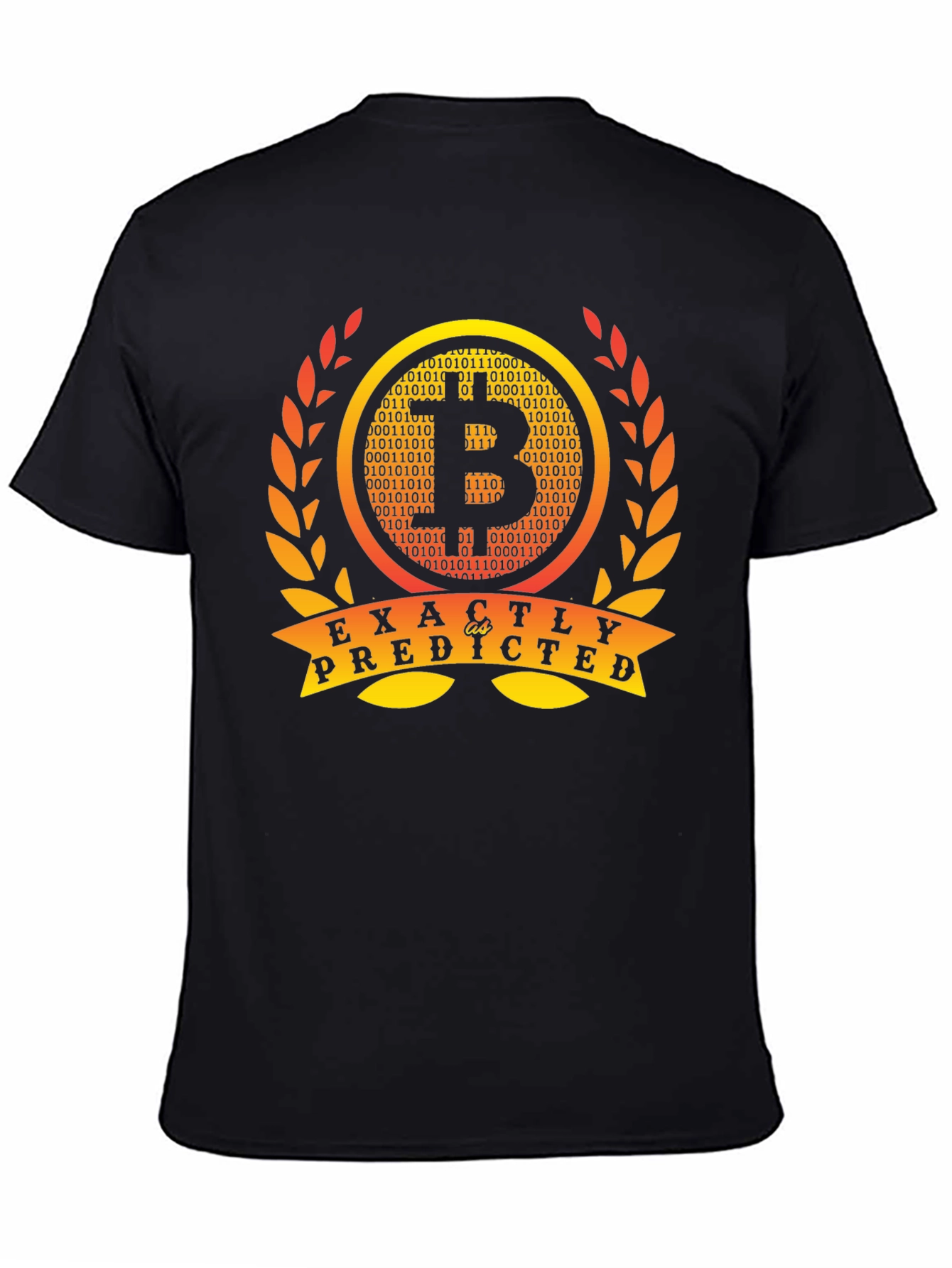 Bitcoin Exactly Predicted Black T-Shirt Crypto Tee