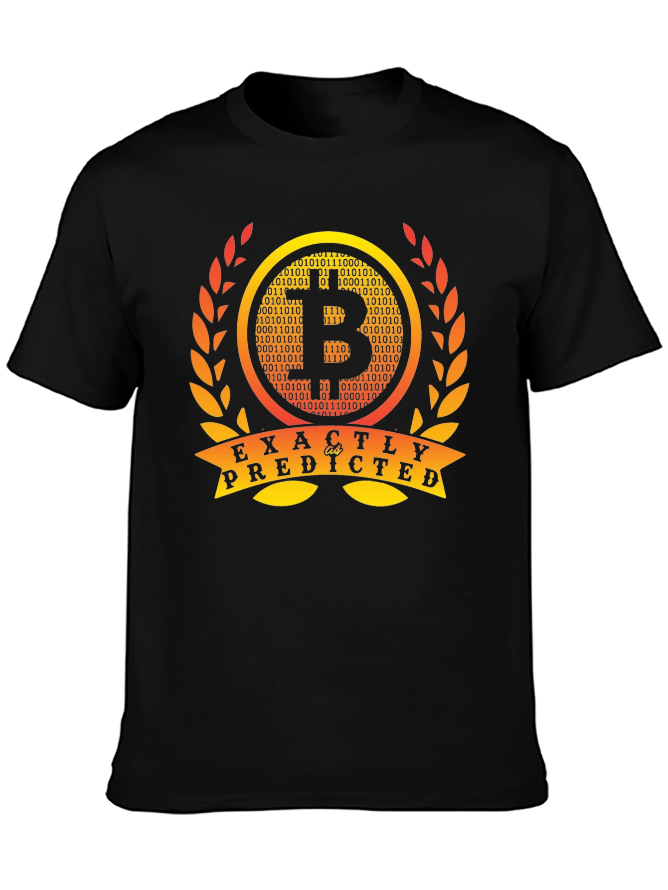 Bitcoin Exactly Predicted Black T-Shirt Crypto Tee