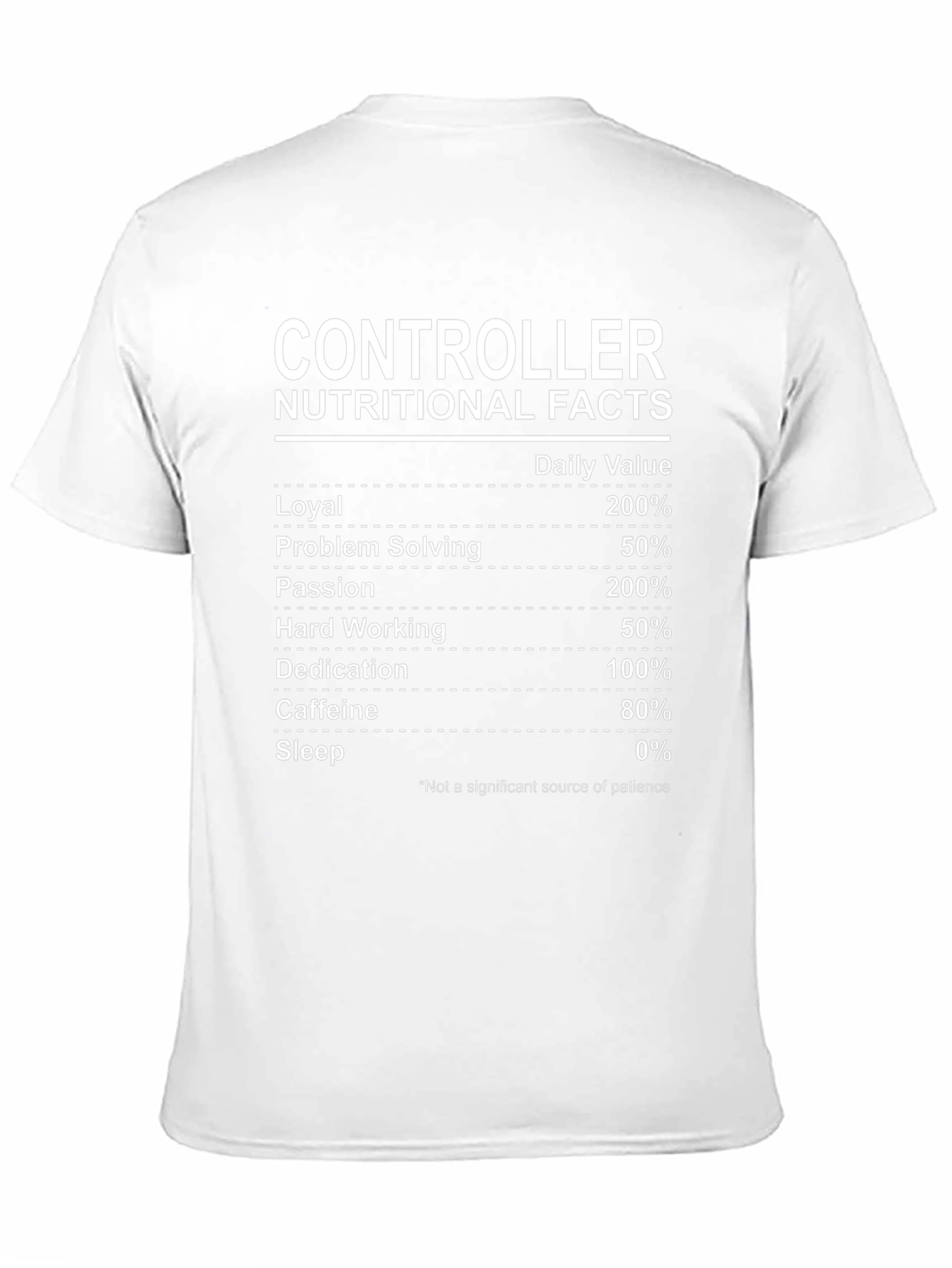 Controller Nutritional Facts T-Shirt - Funny Gaming Tee