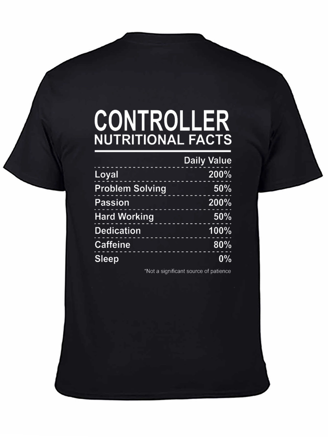 Controller Nutritional Facts T-Shirt - Funny Gaming Tee