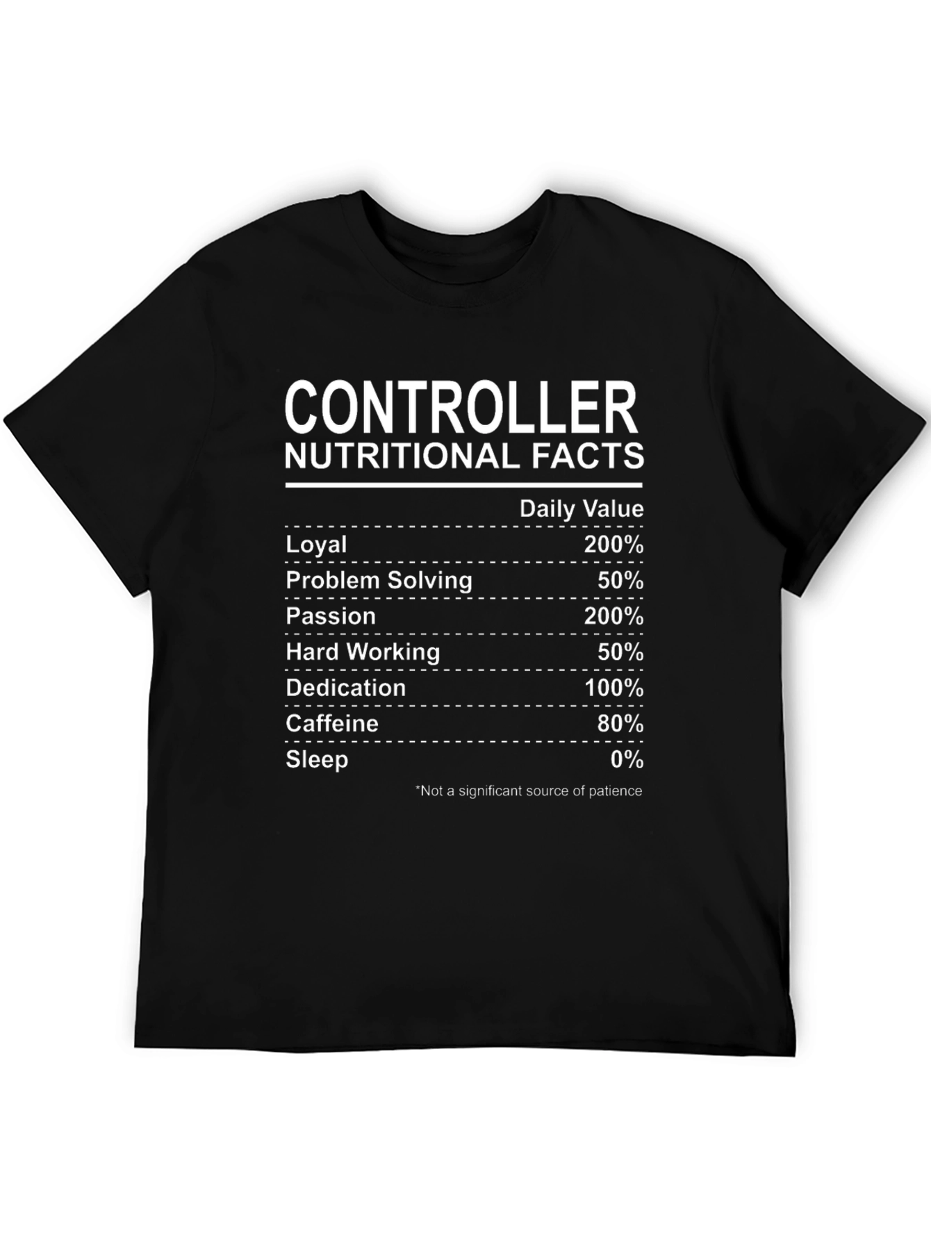 Controller Nutritional Facts T-Shirt - Funny Gaming Tee