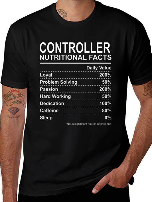 Controller Nutritional Facts T-Shirt - Funny Gaming Tee