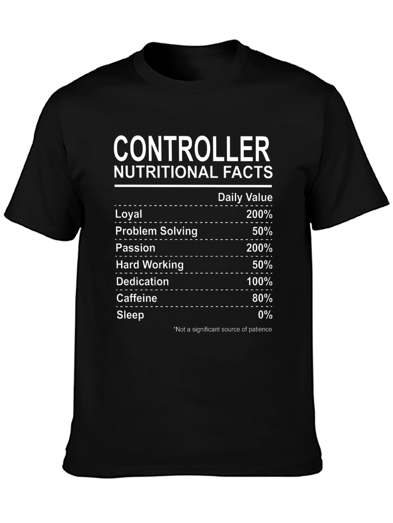 Controller Nutritional Facts T-Shirt - Funny Gaming Tee