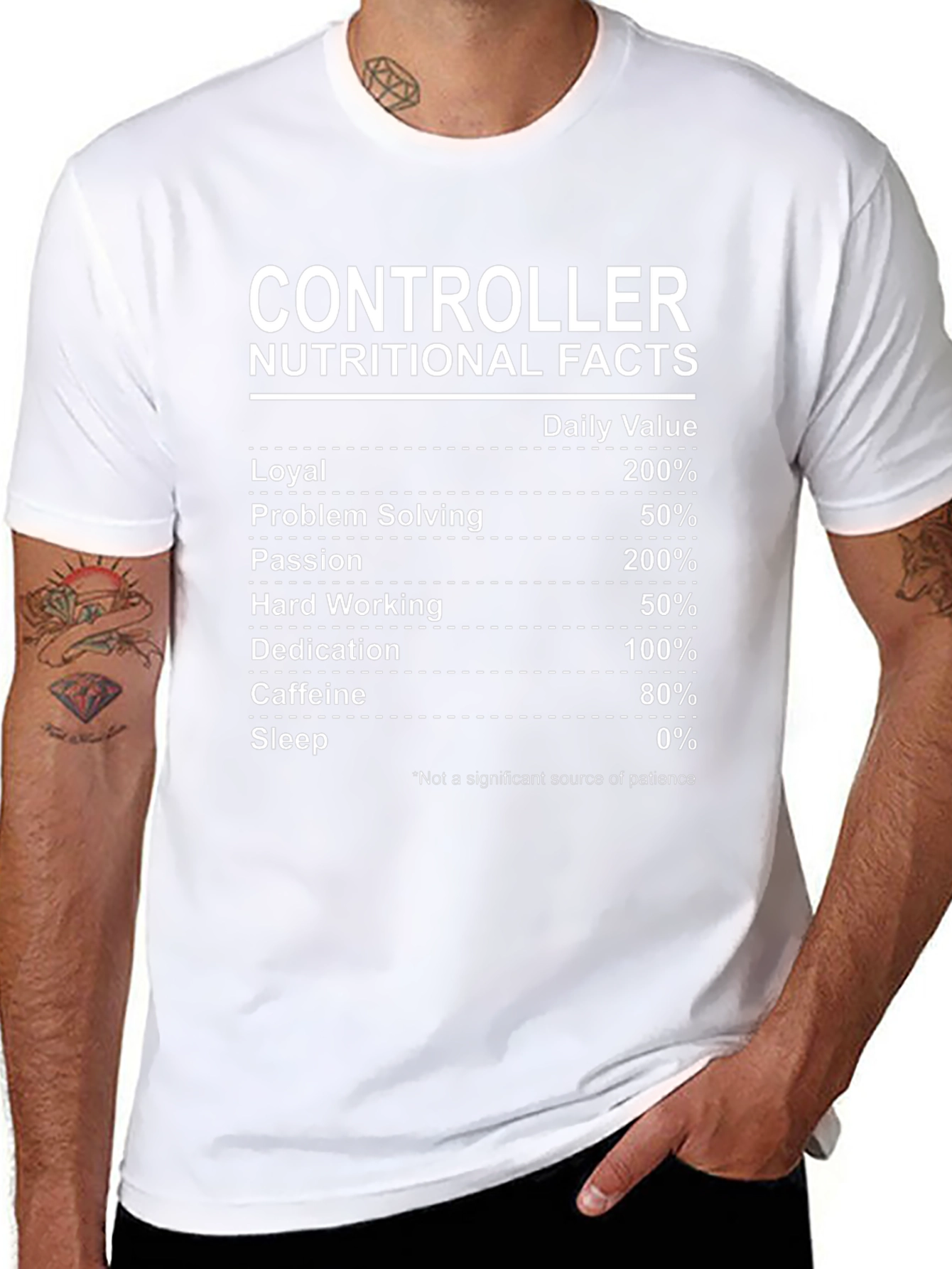 Controller Nutritional Facts T-Shirt - Funny Gaming Tee