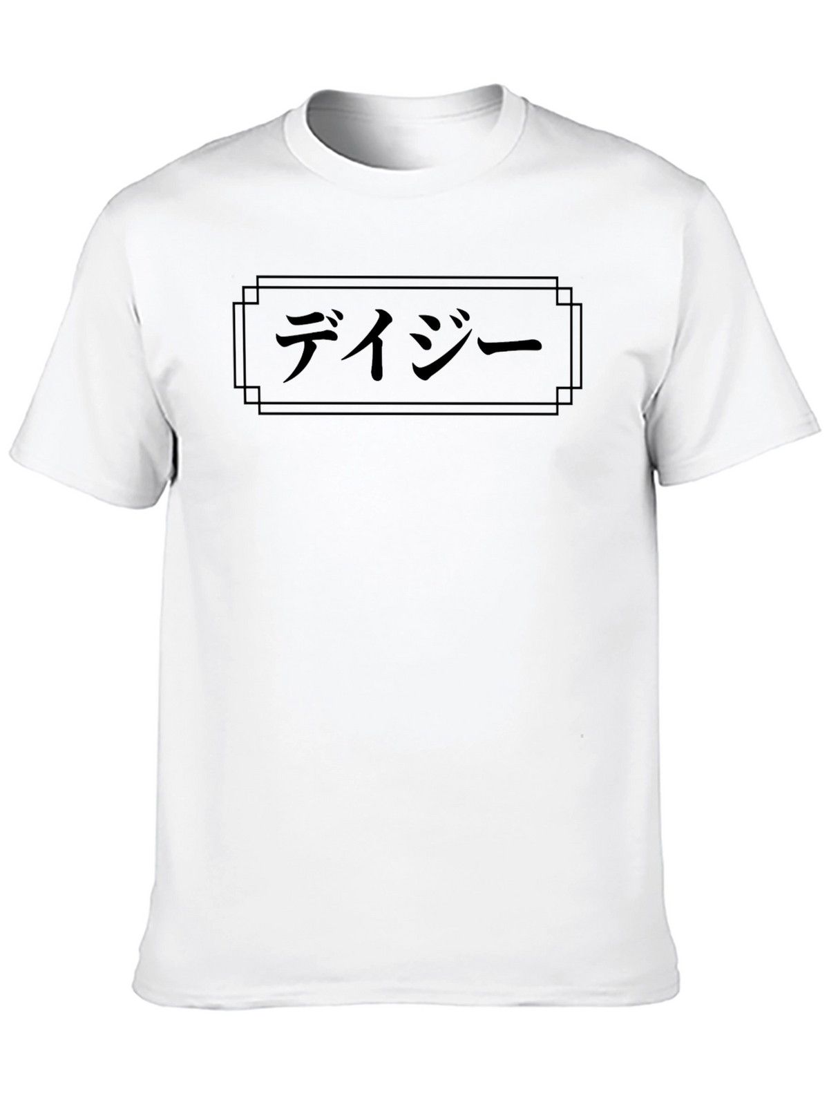 Japanese Daisy Graphic Black T-Shirt