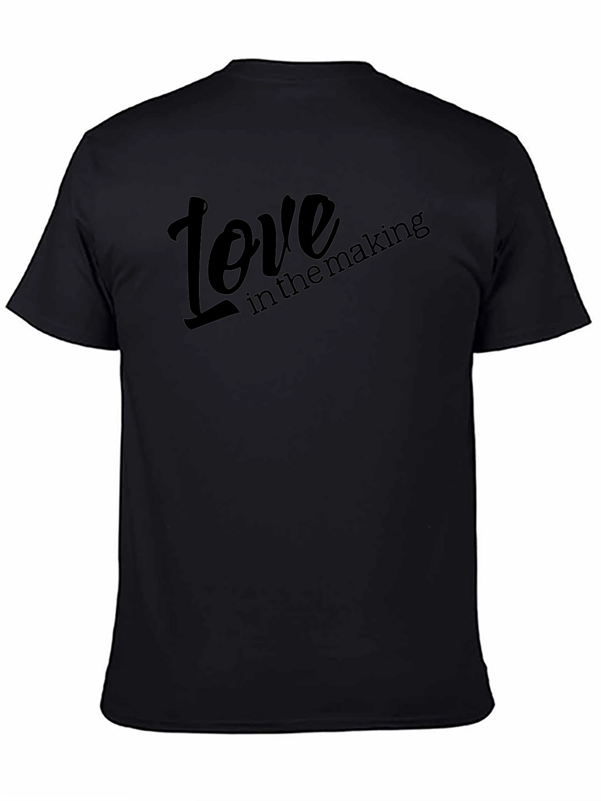 Love in the Making - Stylish Black T-Shirt