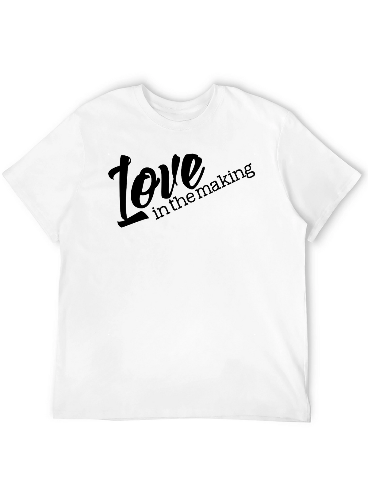 Love in the Making - Stylish Black T-Shirt