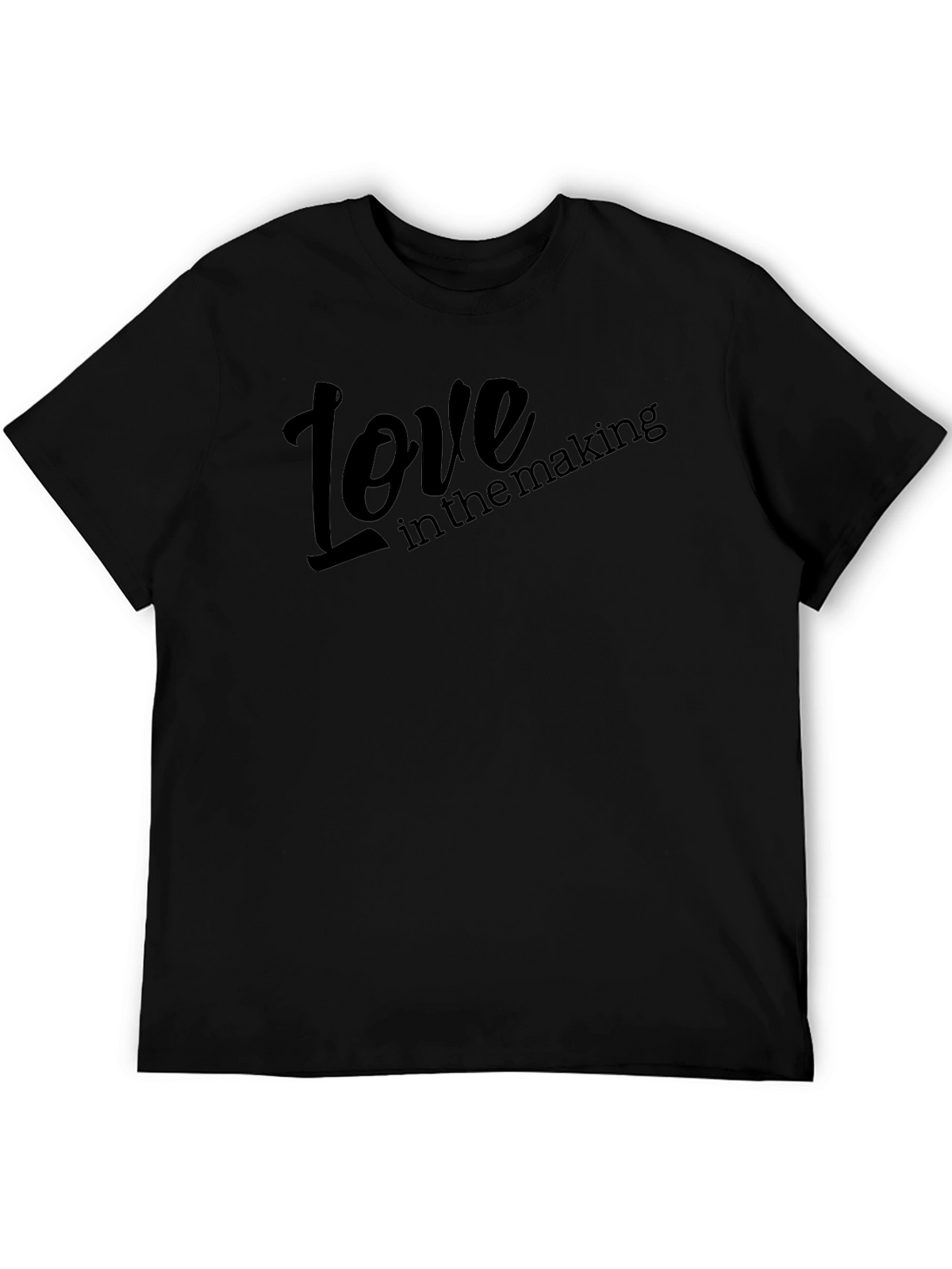 Love in the Making - Stylish Black T-Shirt