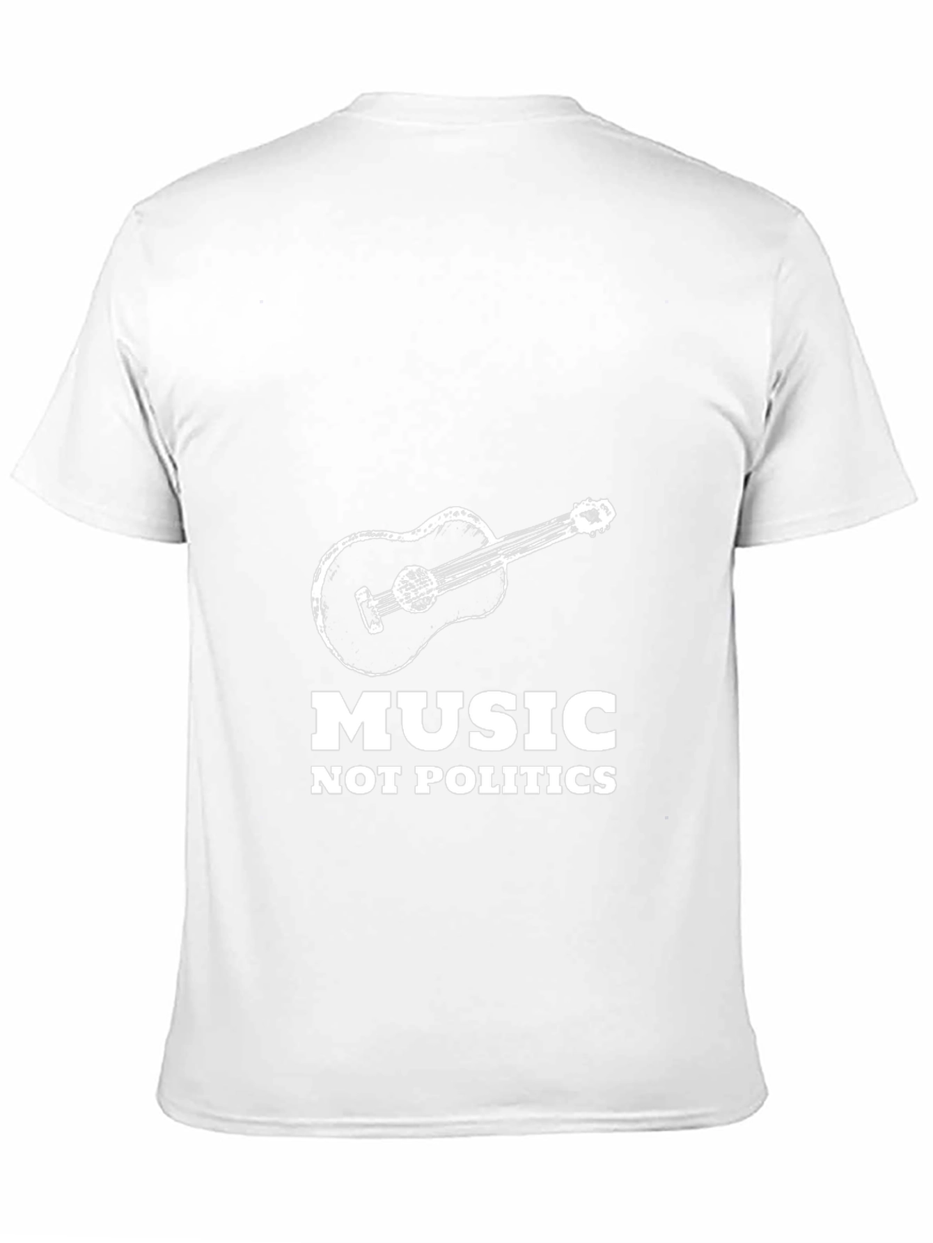 Music Not Politics Graphic Tee - Black