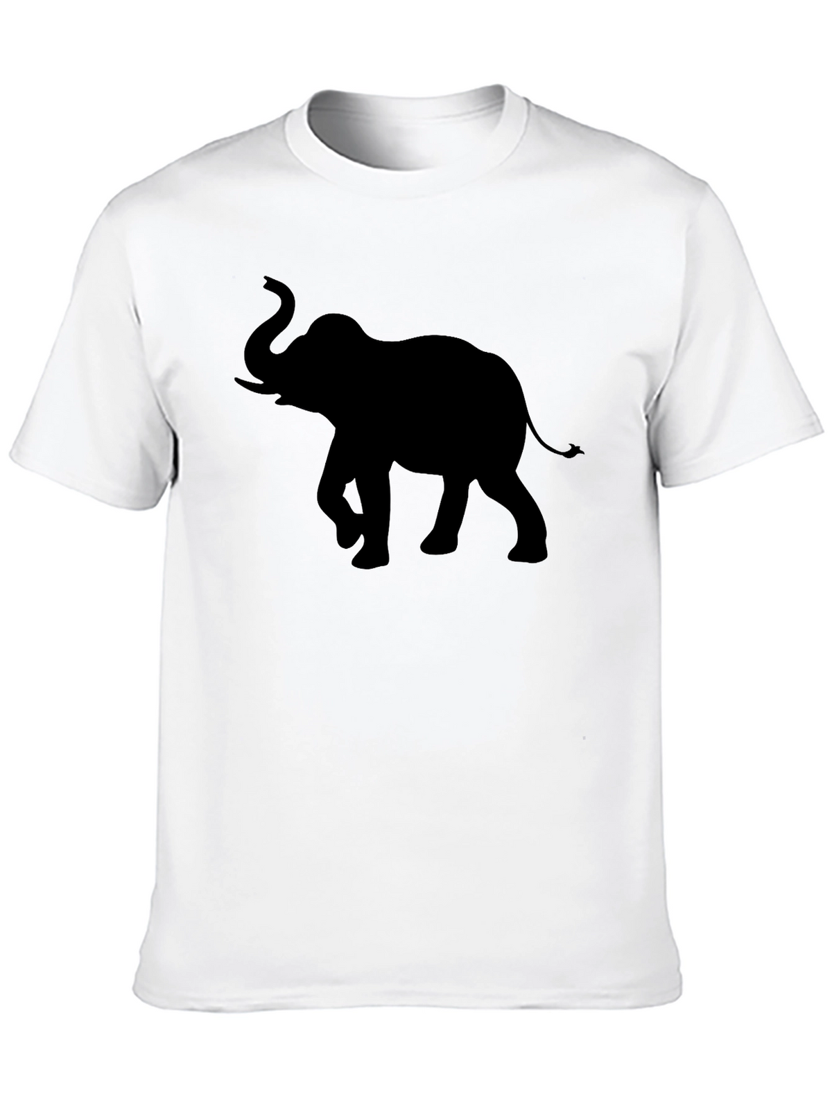 Elephant Silhouette Graphic Print Tee