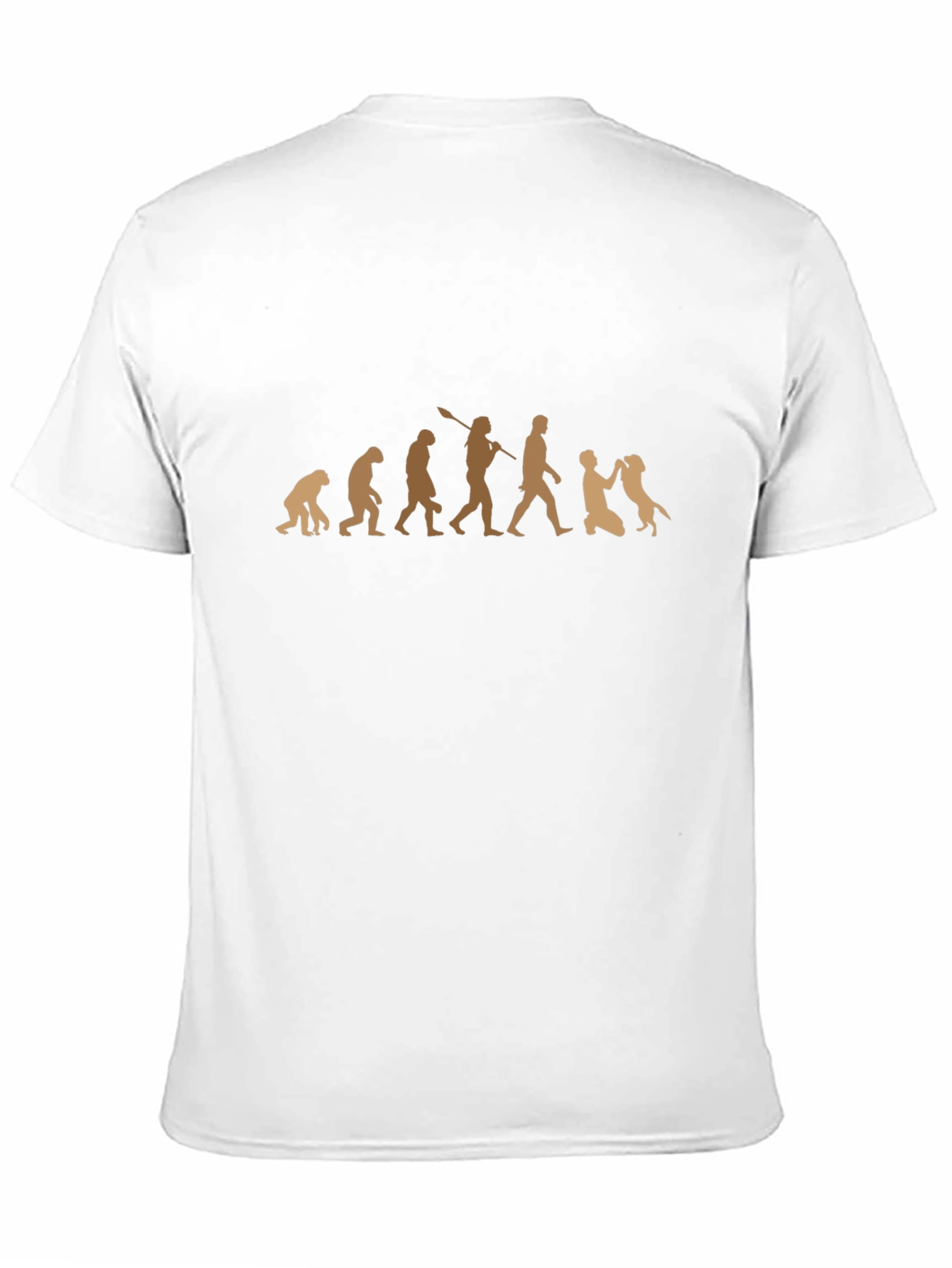 Evolution of Man and Dog Black T-Shirt