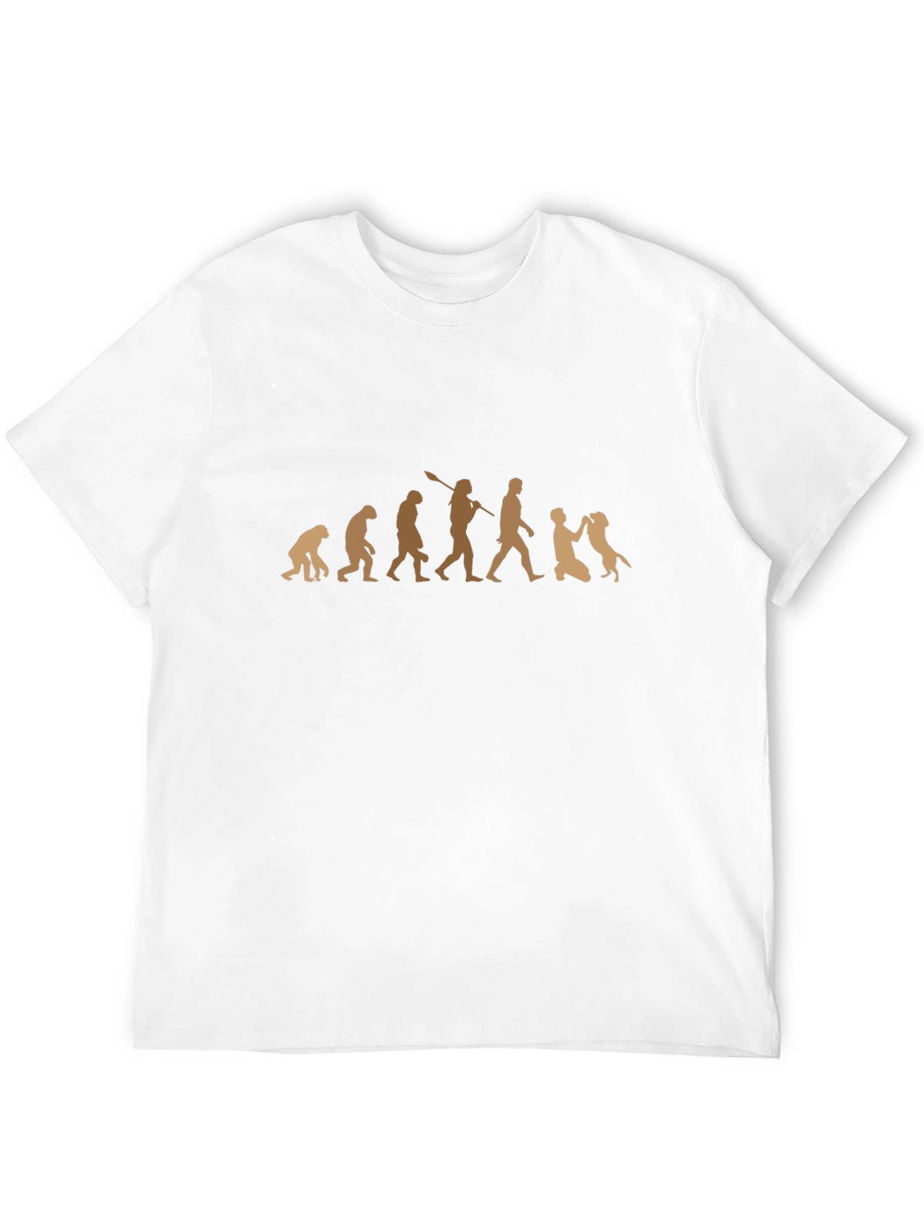 Evolution of Man and Dog Black T-Shirt