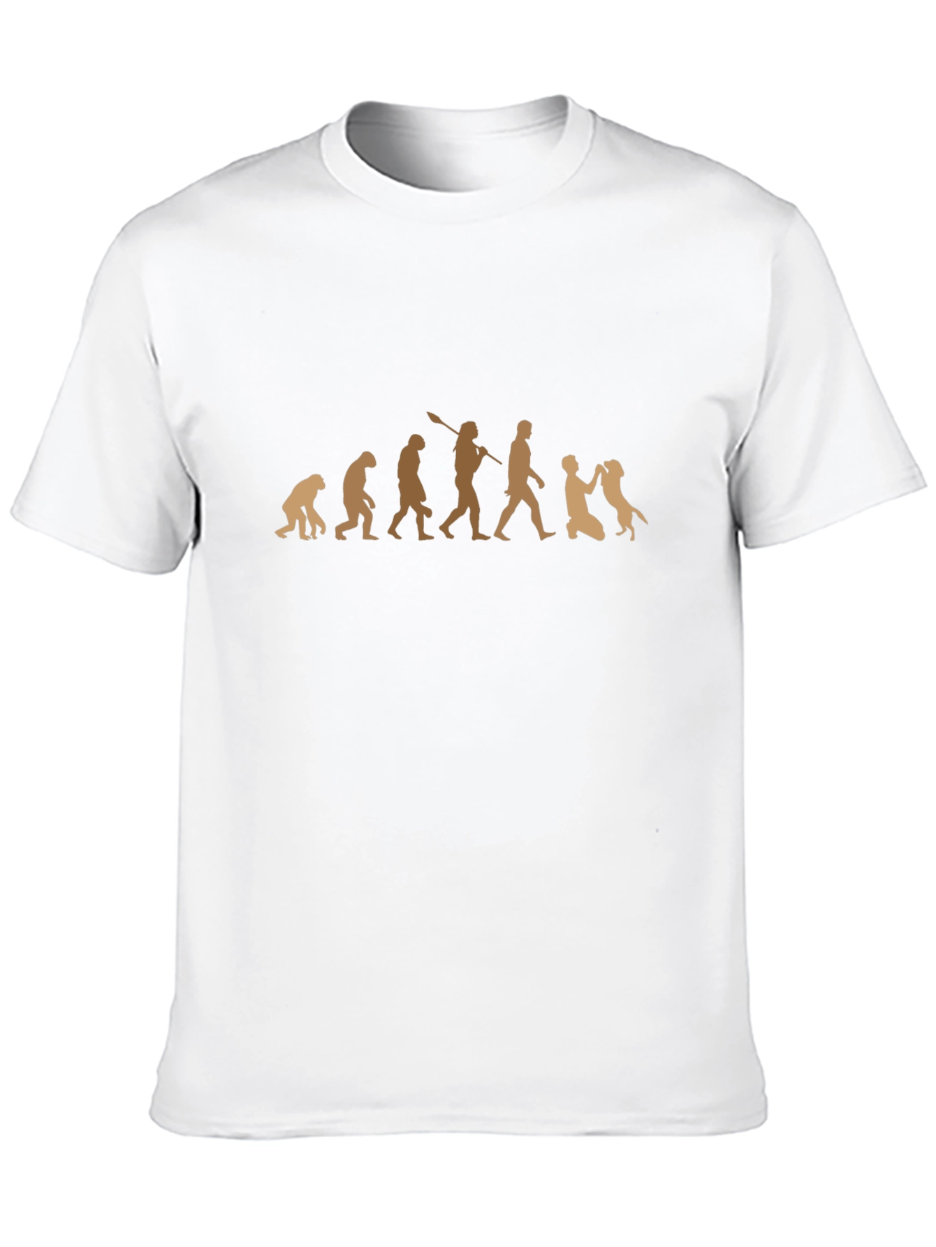 Evolution of Man and Dog Black T-Shirt