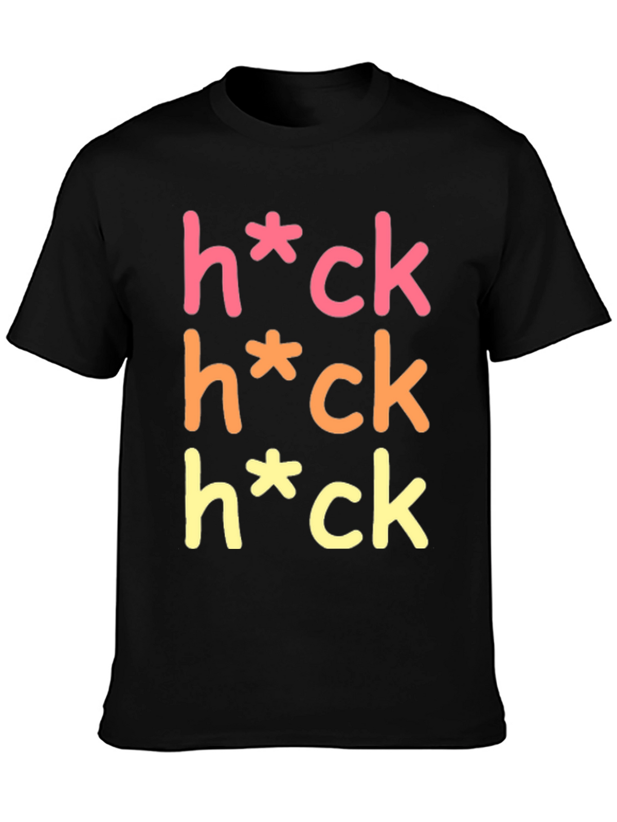 Humorous Graphic Tee - Heck Censored T-Shirt