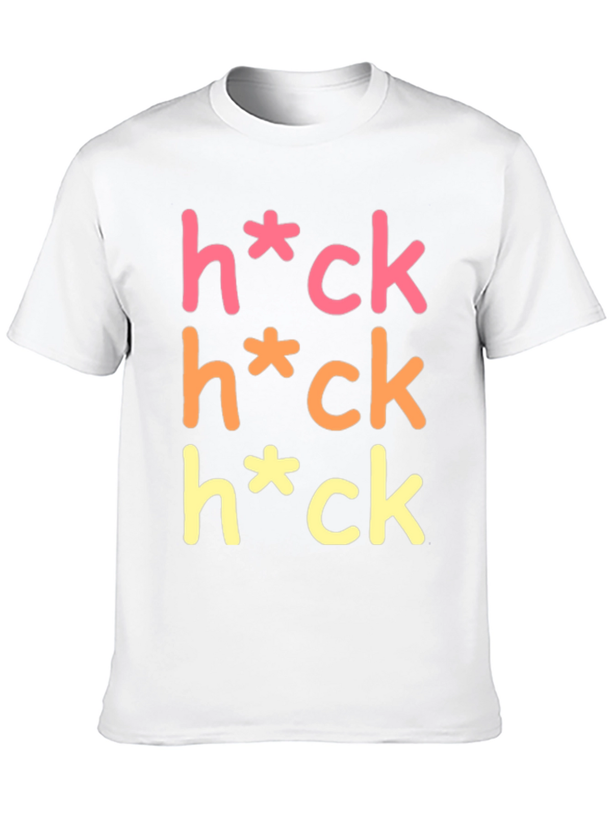 Humorous Graphic Tee - Heck Censored T-Shirt