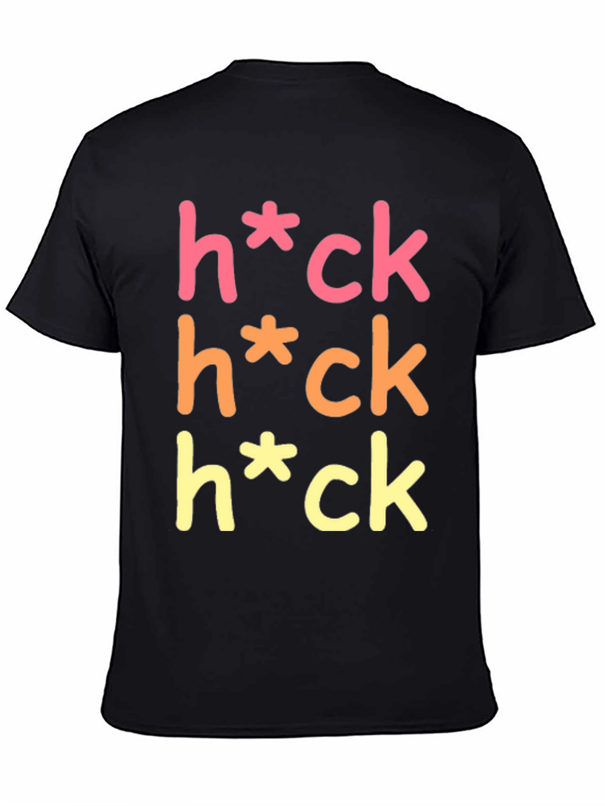 Humorous Graphic Tee - Heck Censored T-Shirt