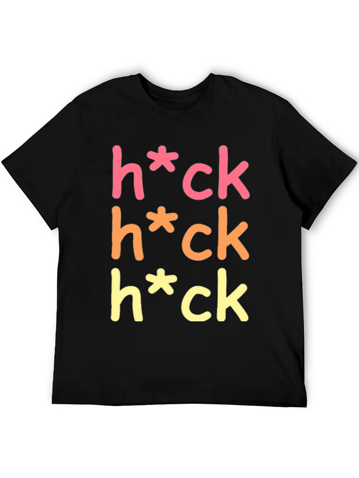 Humorous Graphic Tee - Heck Censored T-Shirt