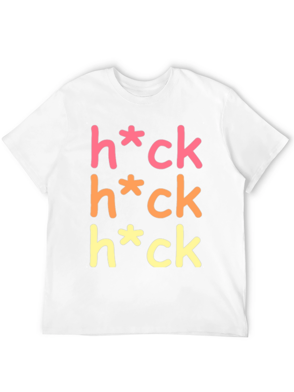Humorous Graphic Tee - Heck Censored T-Shirt