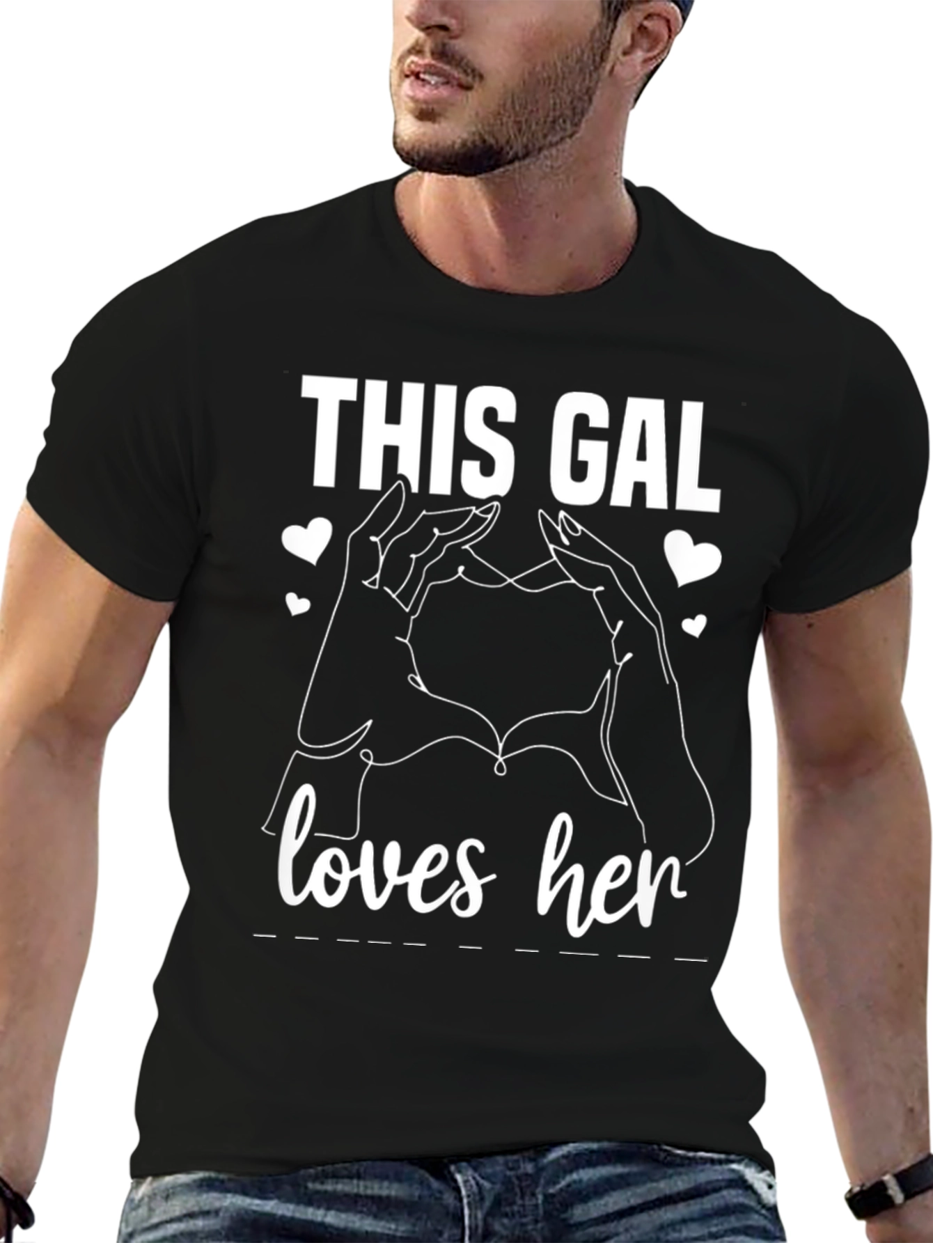 This Gal Loves Her T-Shirt - Heart Hands Design