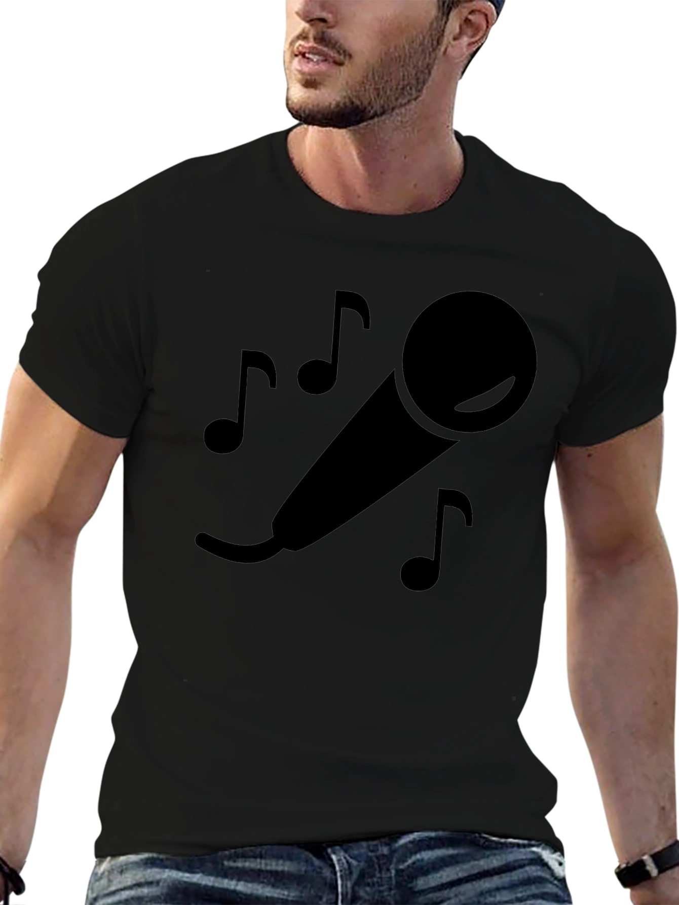 Karaoke King Black Graphic Tee