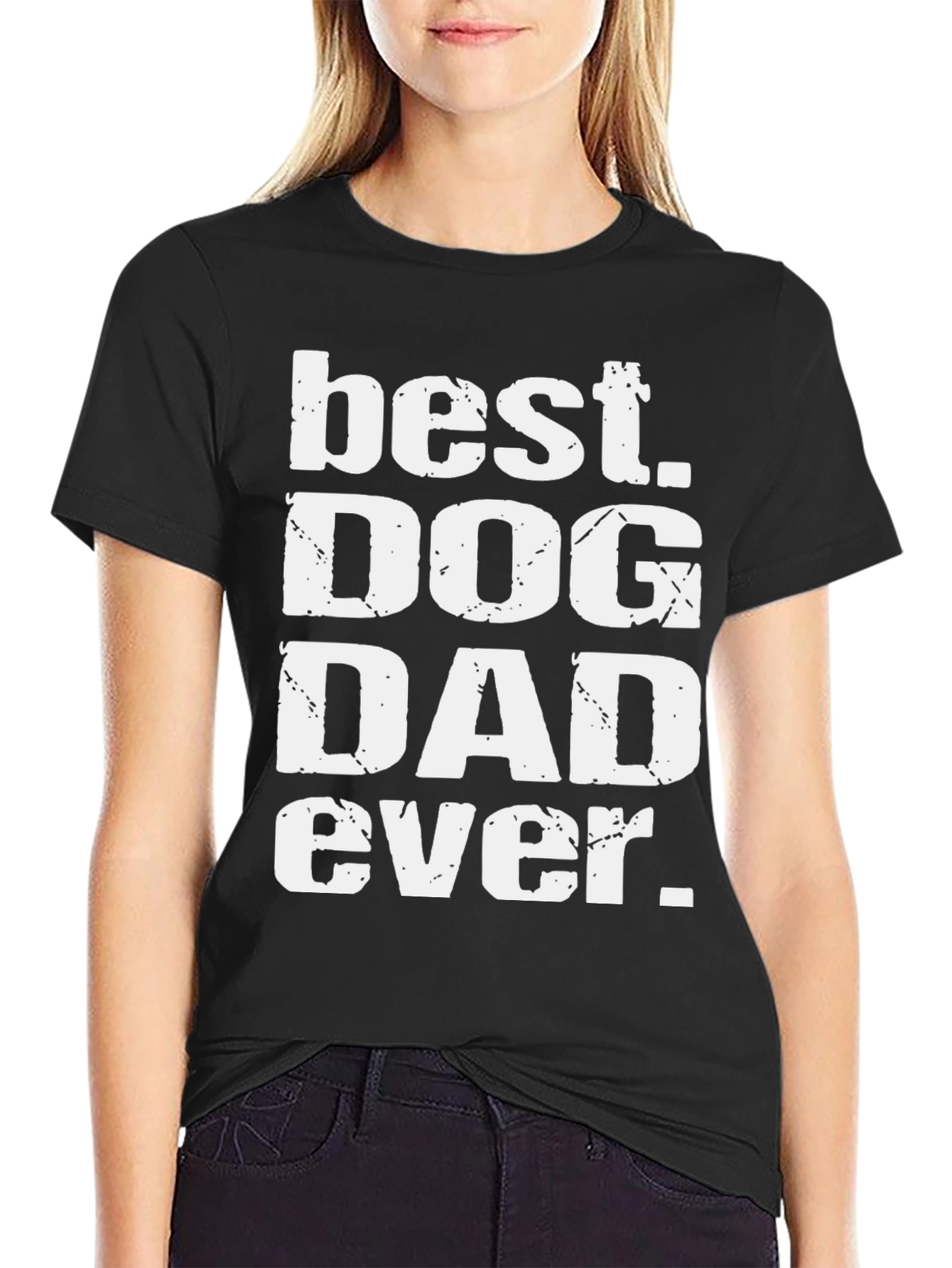 Best Dog Dad Ever Graphic Tee - Black T-Shirt
