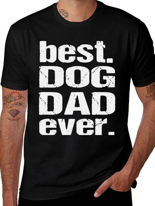 Best Dog Dad Ever Graphic Tee - Black T-Shirt