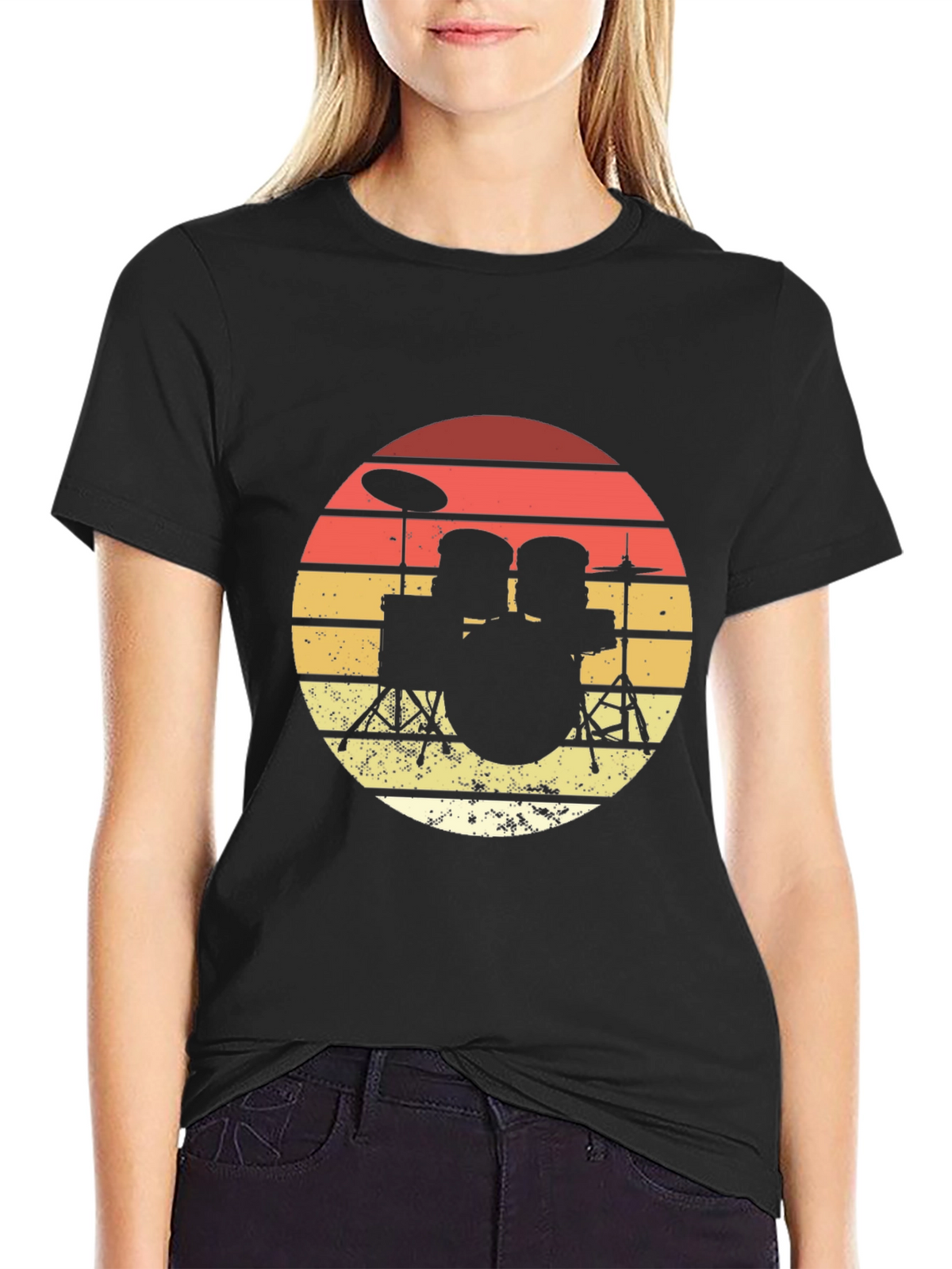 Retro Drum Set Graphic Tee
