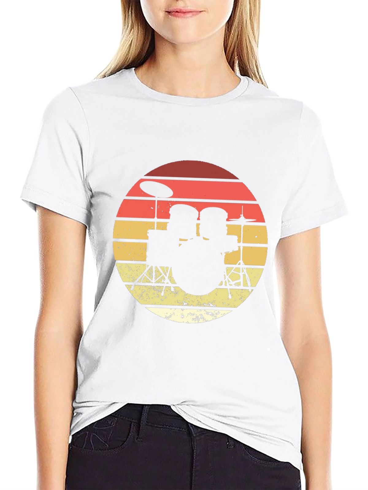 Retro Drum Set Graphic Tee