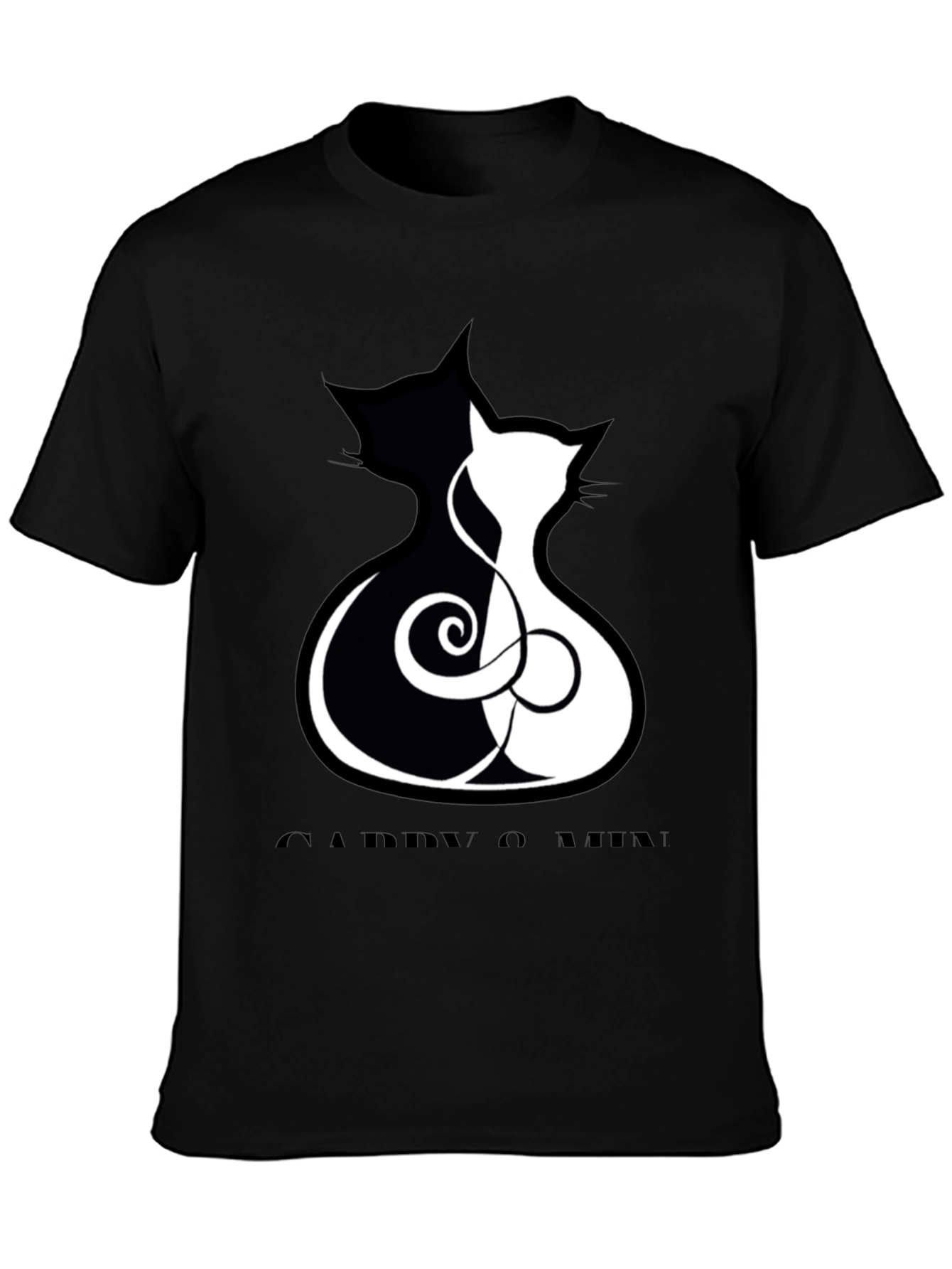 Yin Yang Cats Graphic T-Shirt